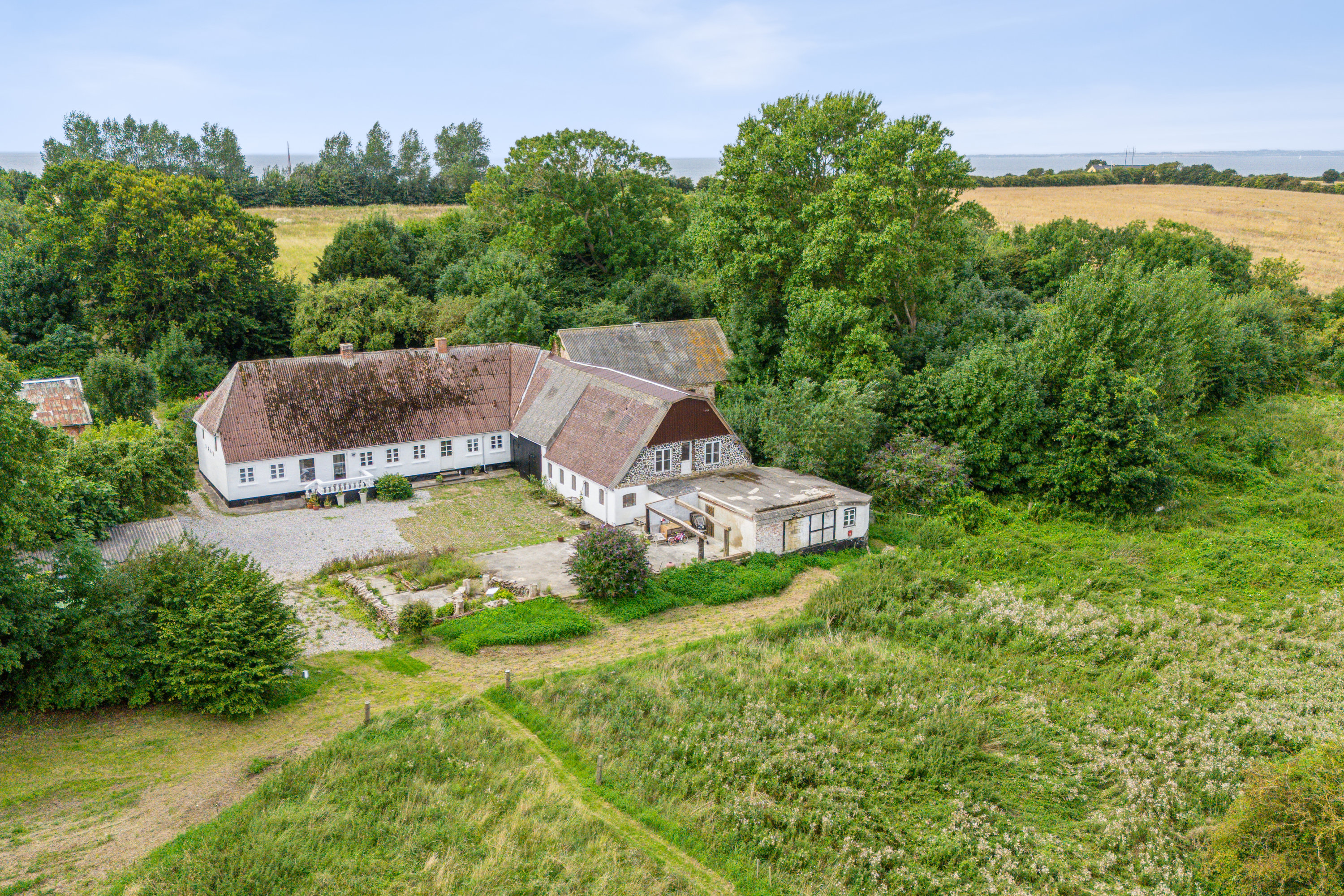 Fremhævet luftfoto billede i fuldskærmstilstand. Billede af Lebymarksvej 8, 5985 Søby Ærø