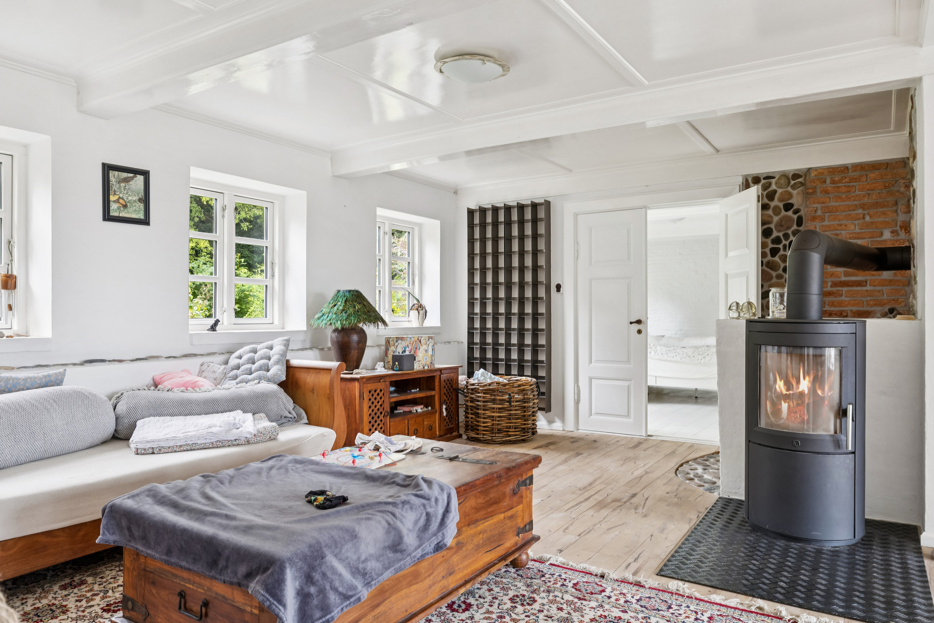 Fremhævet stue billede i fuldskærmstilstand. Billede af Lebymarksvej 8, 5985 Søby Ærø