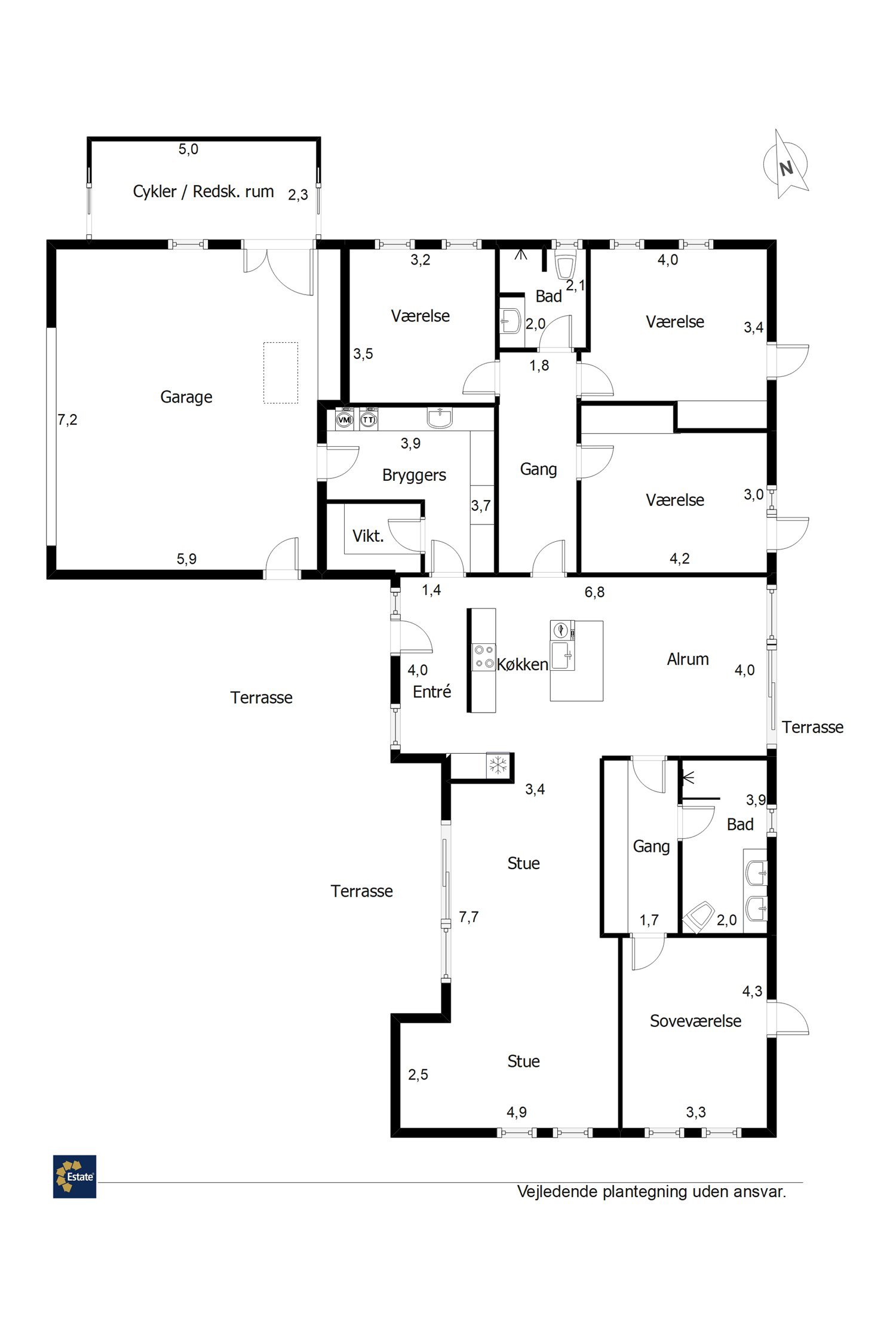 Plantegninger billede af Lillevang 95, 7190 Billund