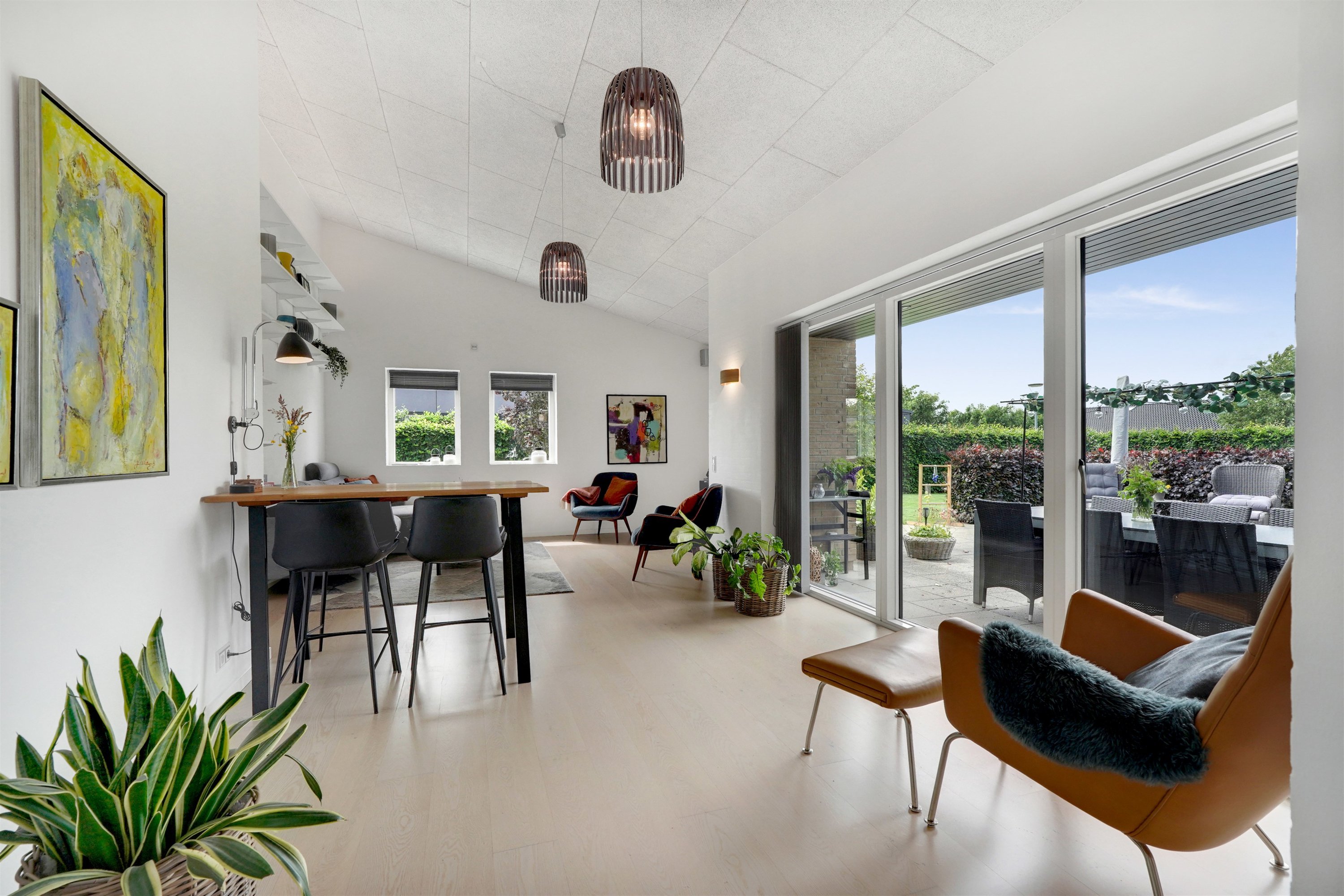 Fremhævet stue billede i fuldskærmstilstand. Billede af Lillevang 95, 7190 Billund