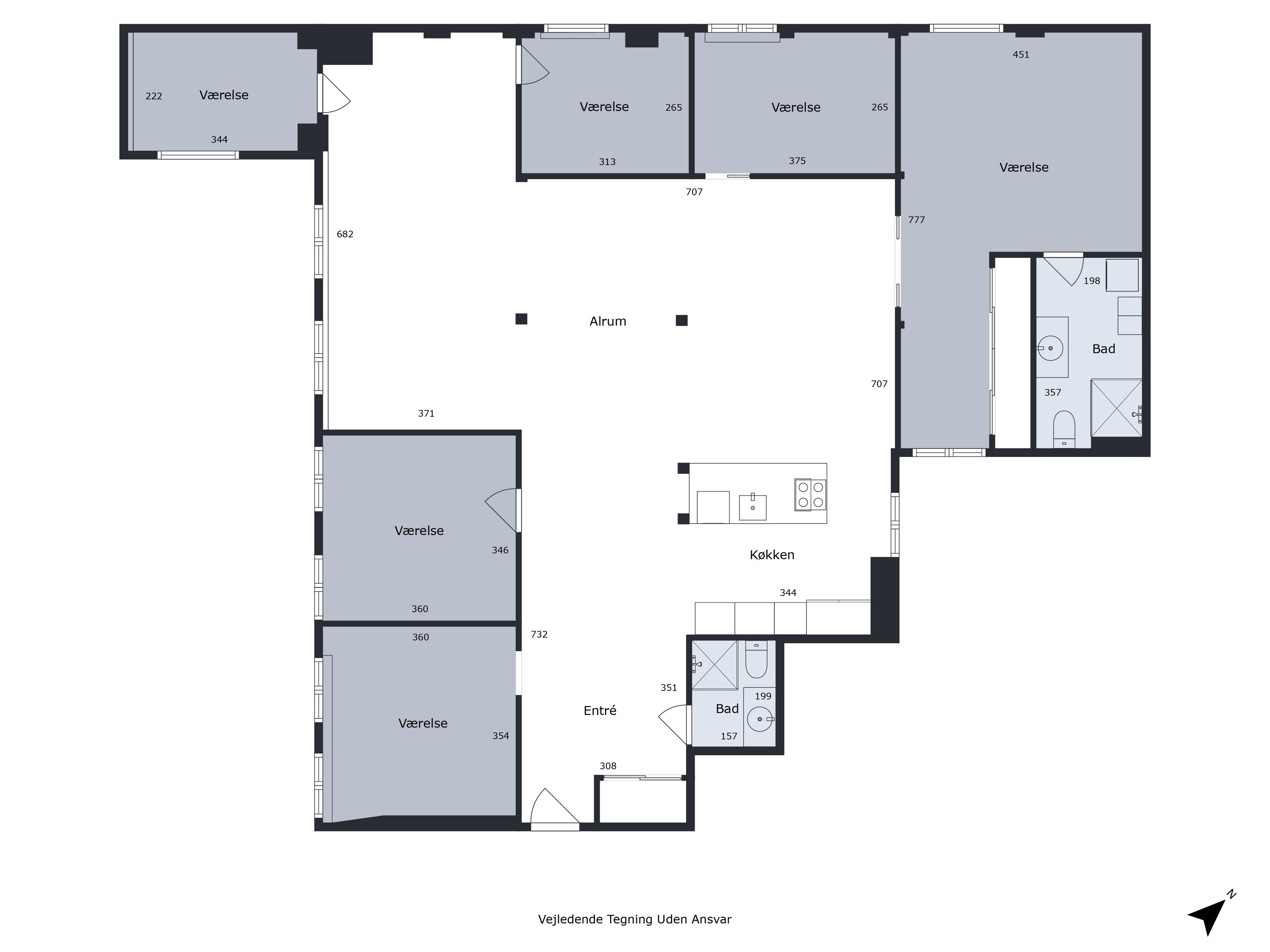 Plantegninger billede af Niels Hemmingsens Gade 32A, 2. tv., 1153 København K