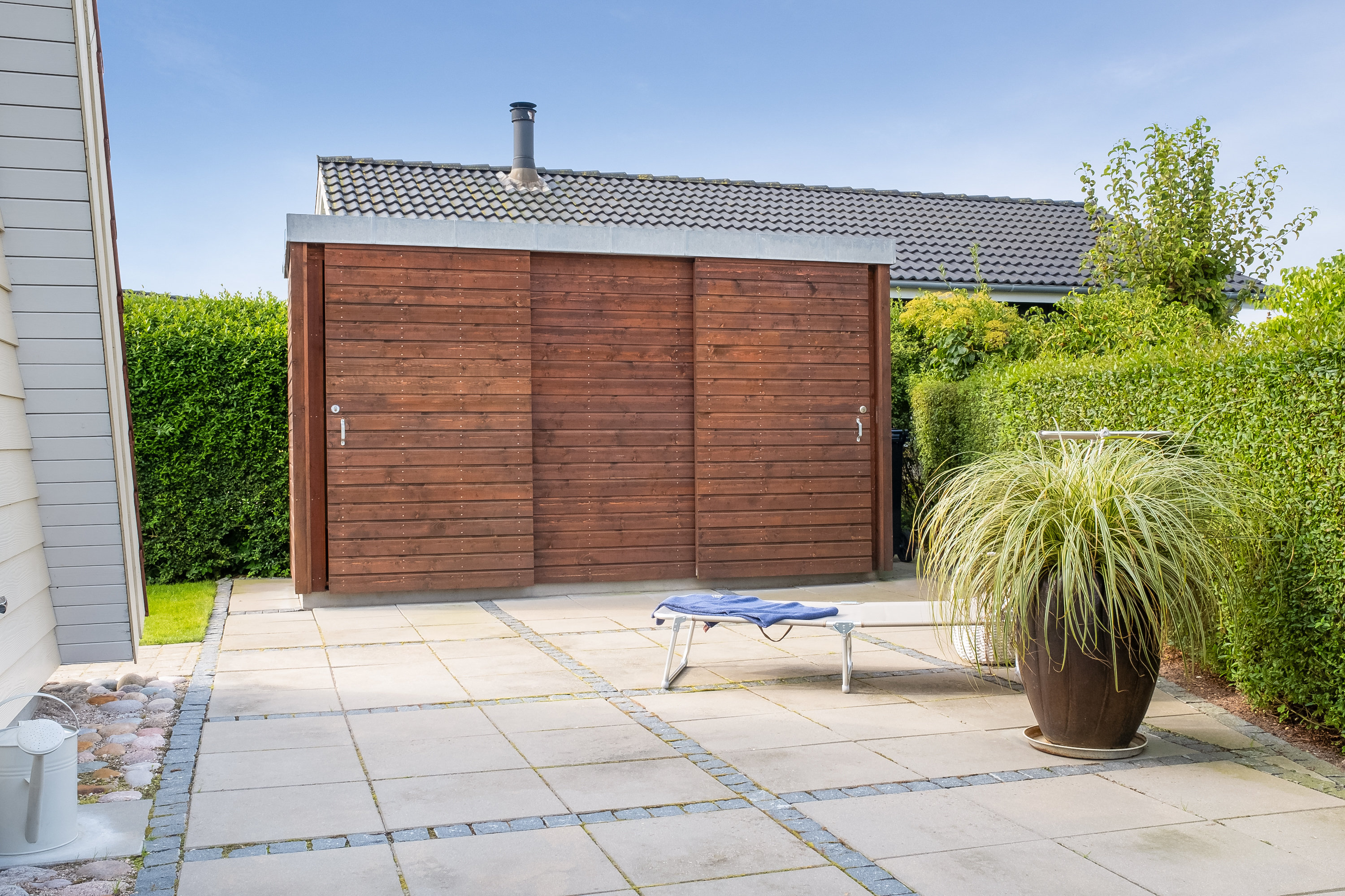 Fremhævet terrasse billede i fuldskærmstilstand. Billede af Kløvervej 43, 5300 Kerteminde