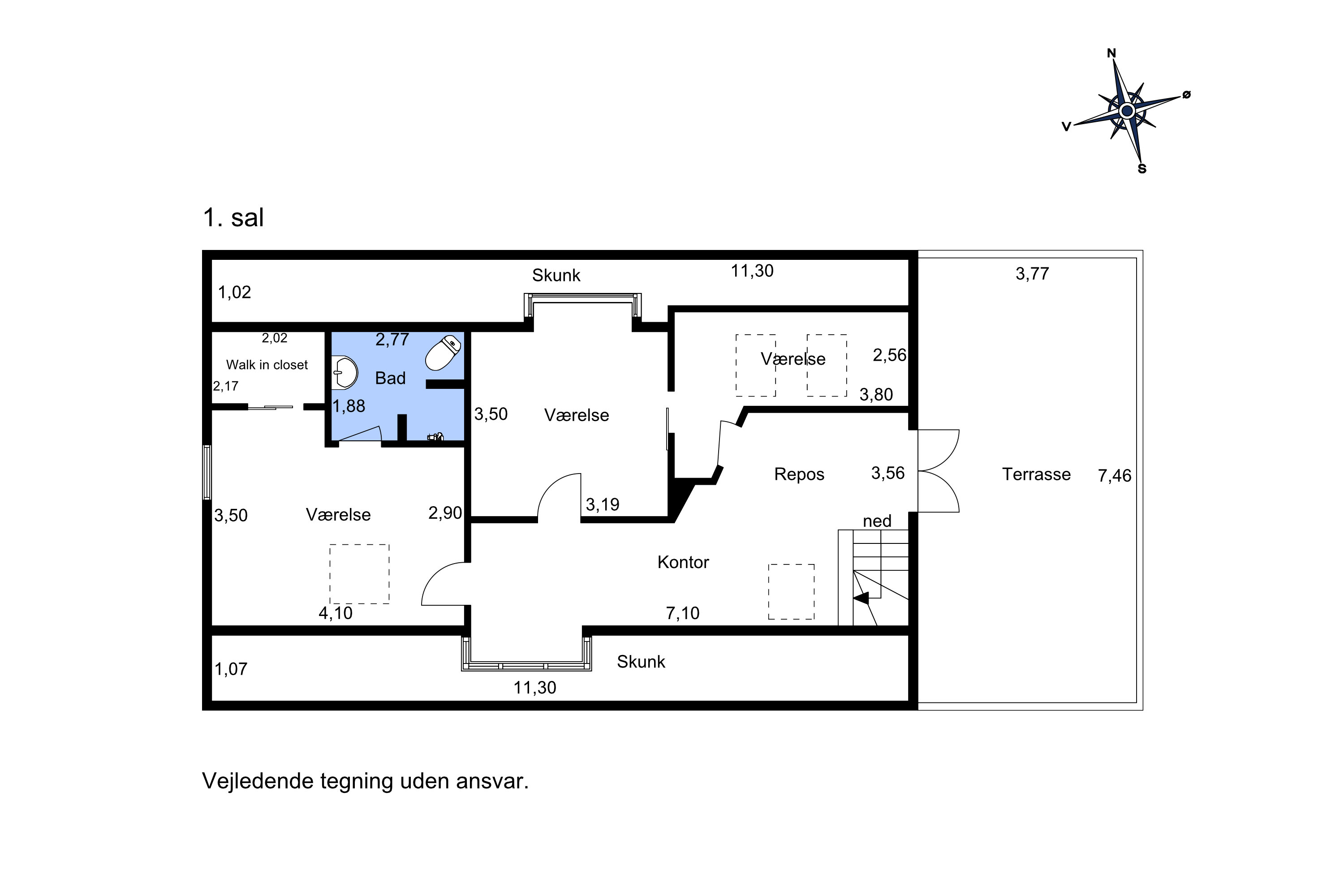 Plantegninger billede af Villendrupvej 22, Villendrup, 8543 Hornslet