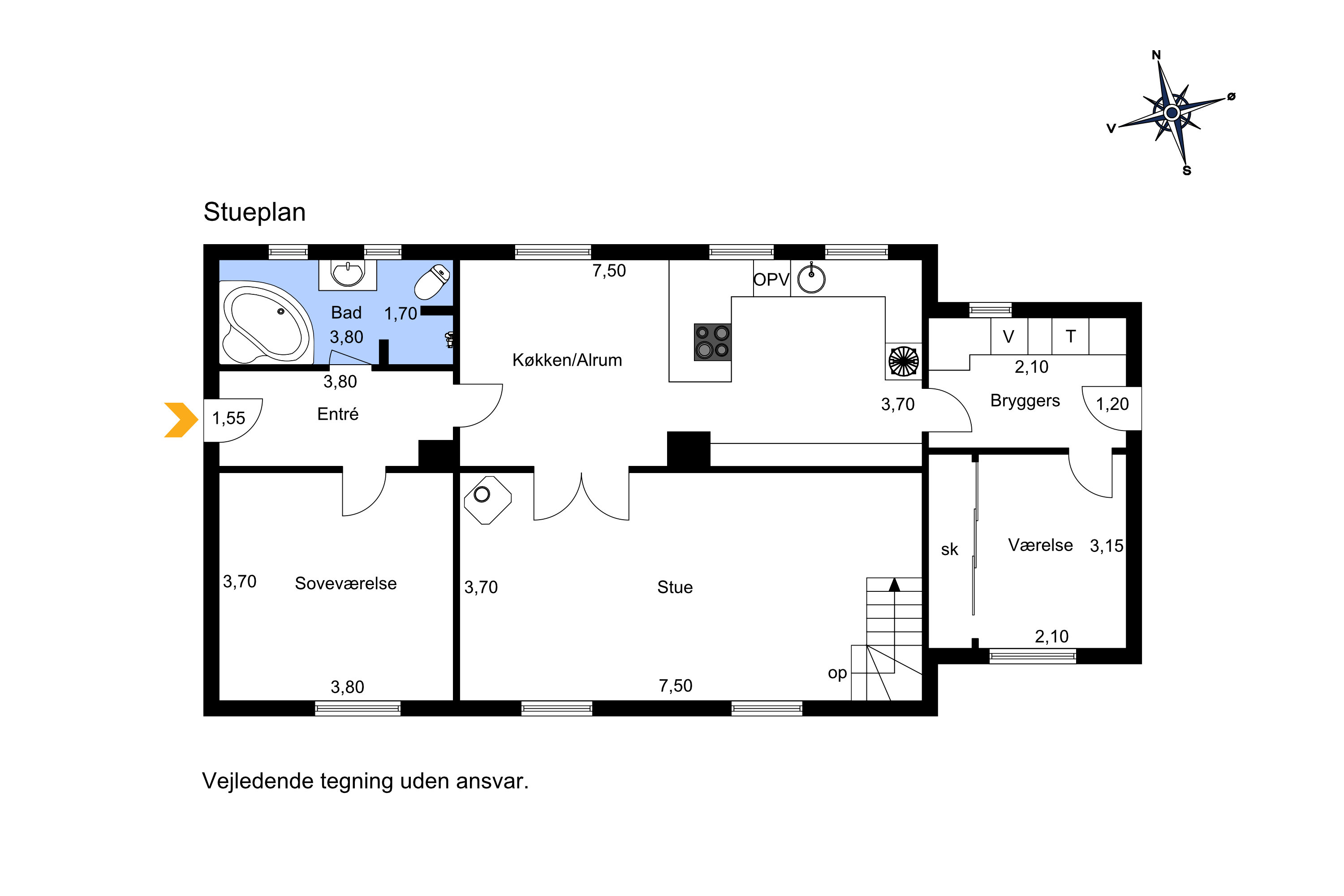 Plantegninger billede af Villendrupvej 22, Villendrup, 8543 Hornslet