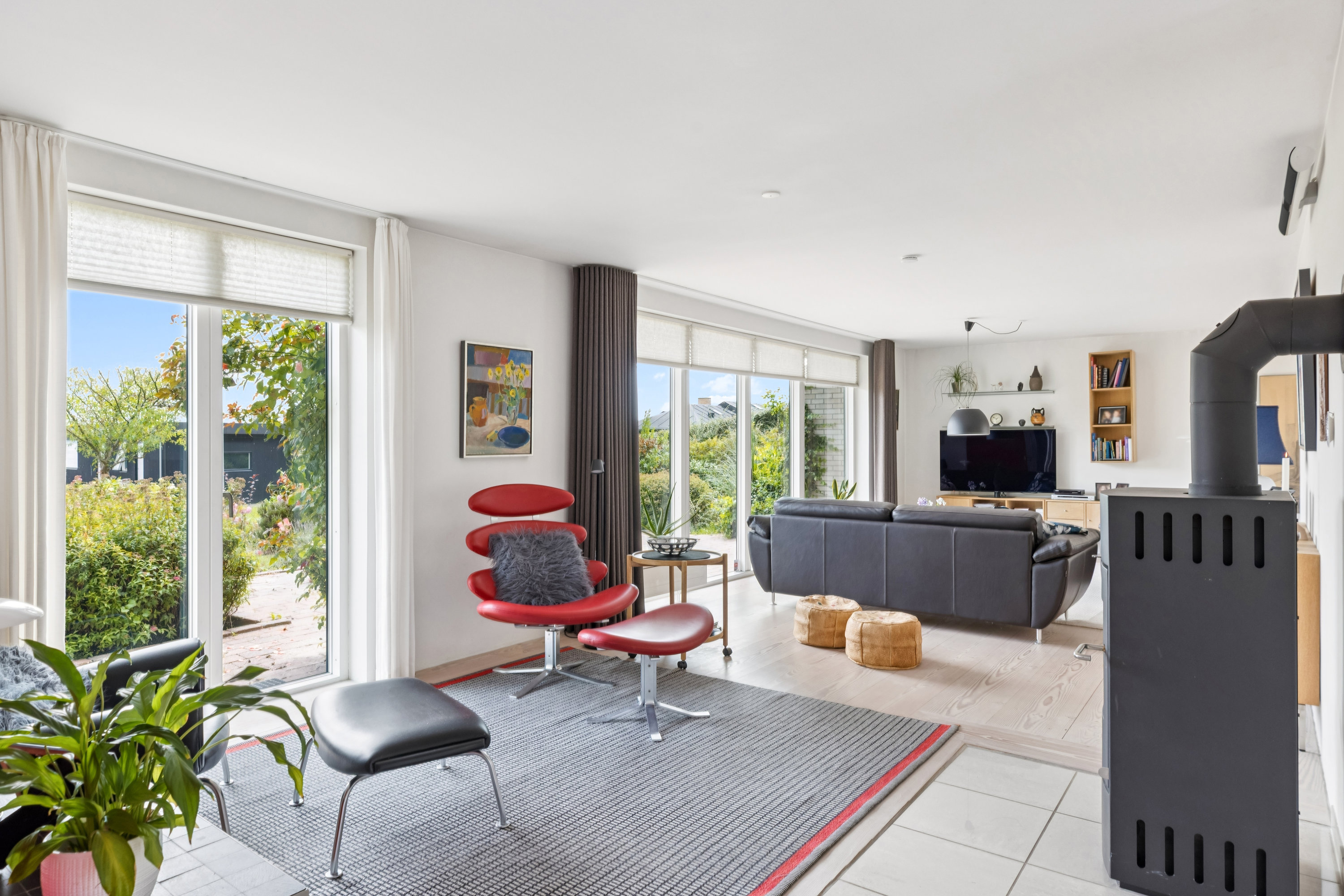 Fremhævet stue billede i fuldskærmstilstand. Billede af Bækbjerg 8, Rinkenæs, 6300 Gråsten