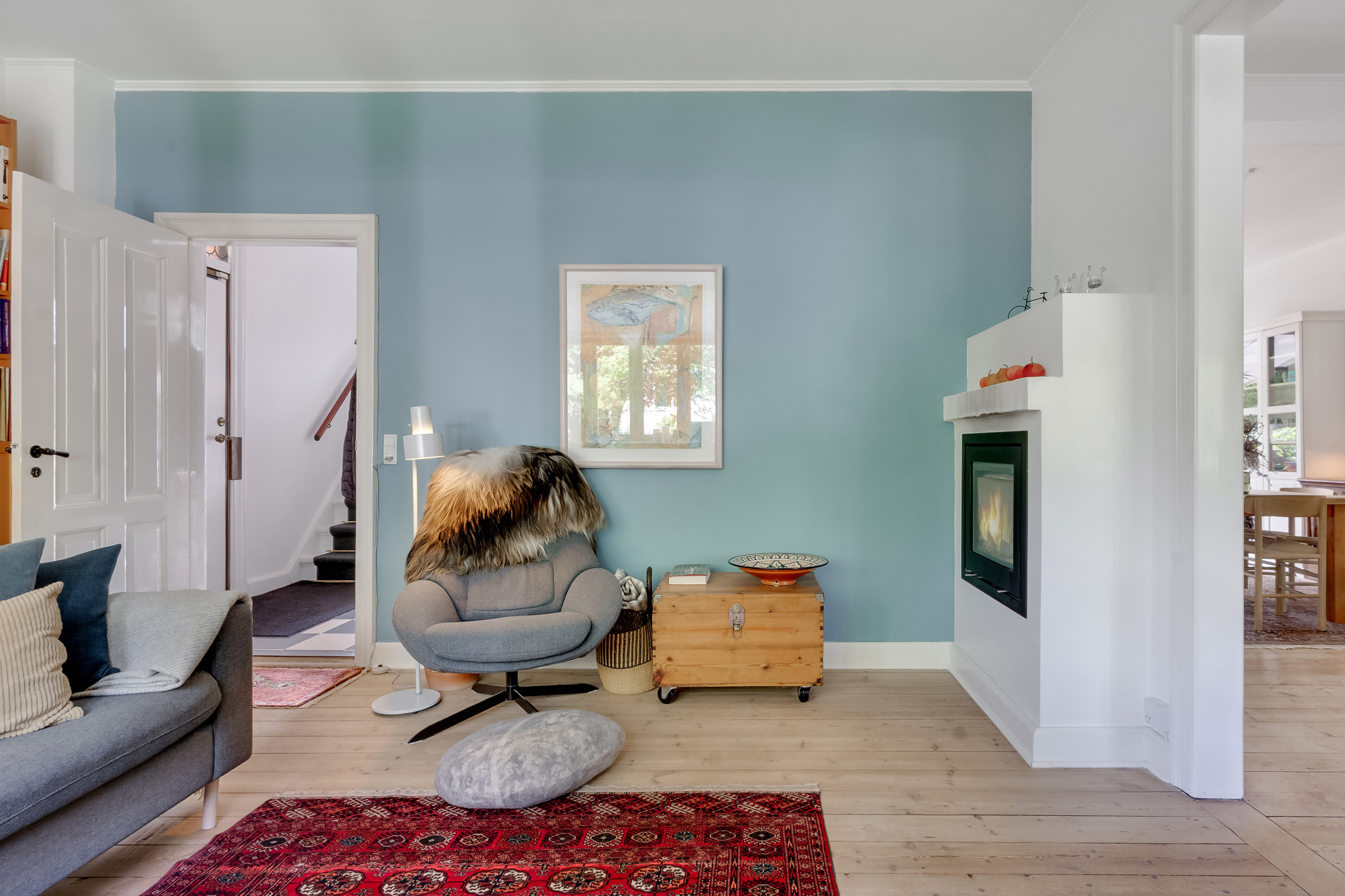 Fremhævet stue billede i fuldskærmstilstand. Billede af Kastanievej 8, 5230 Odense M