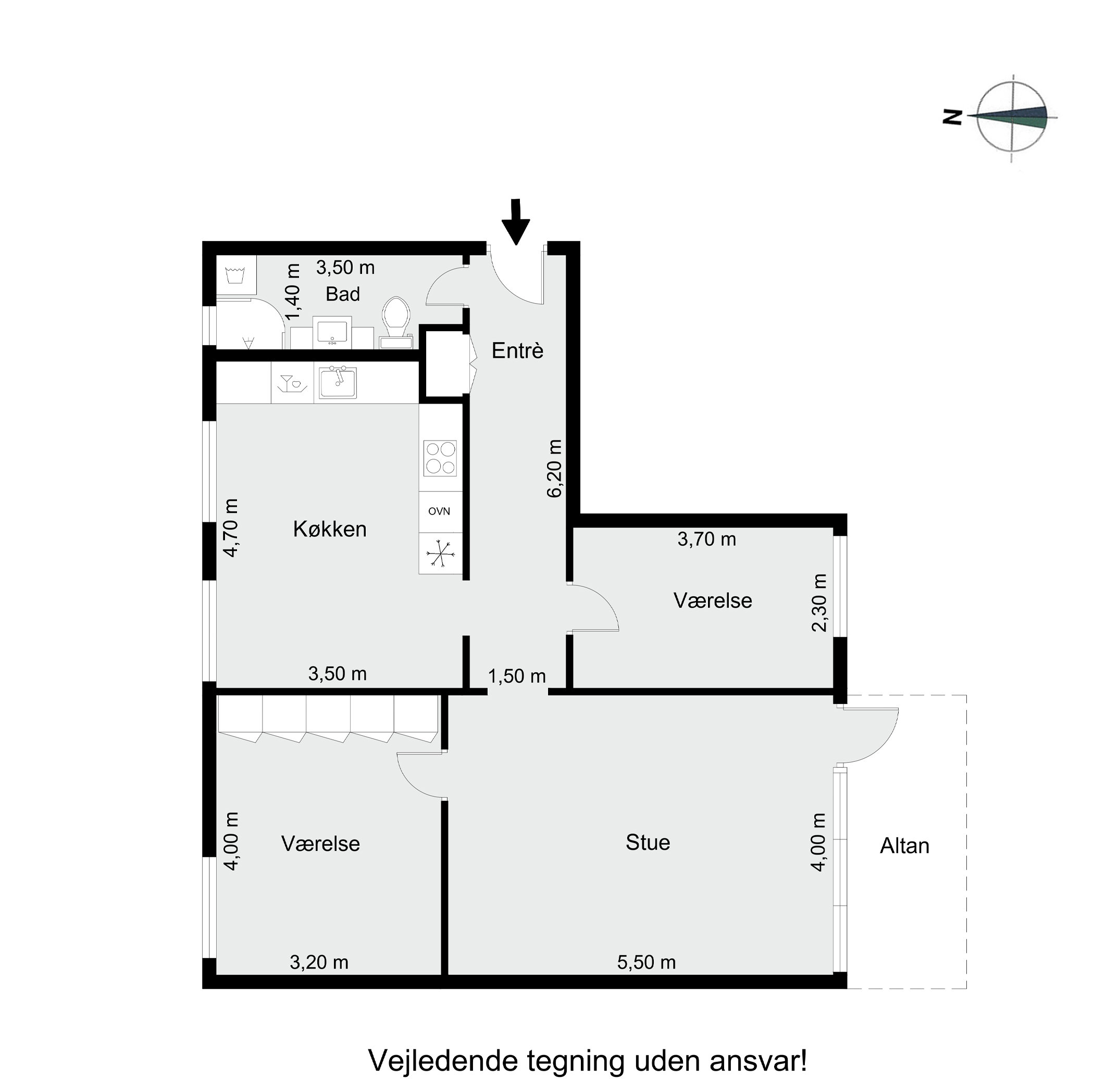Plantegninger billede af Eskebækparken 14, 1. th., 8660 Skanderborg