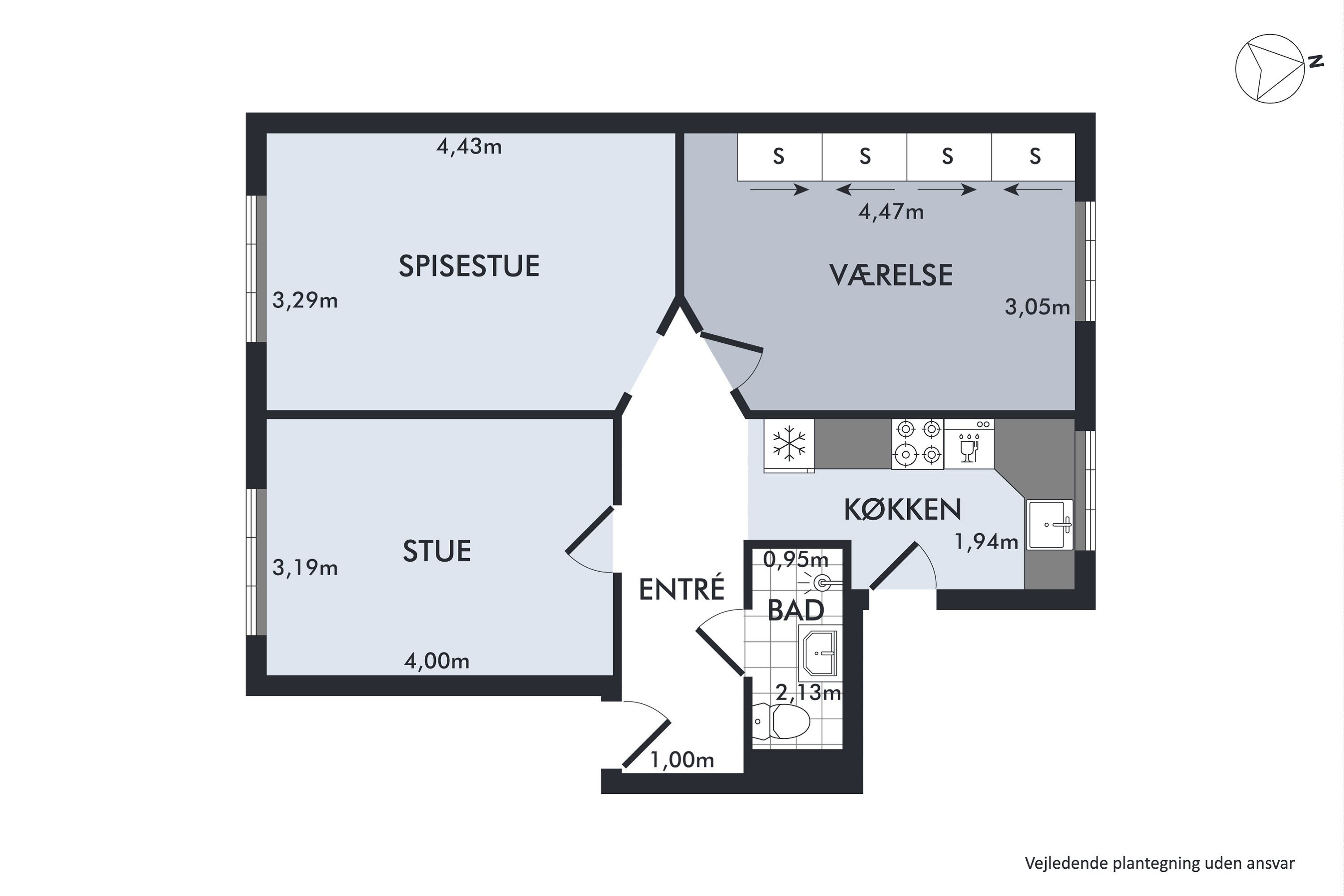 Plantegninger billede af Christiansgade 35, 1. tv., 9000 Aalborg