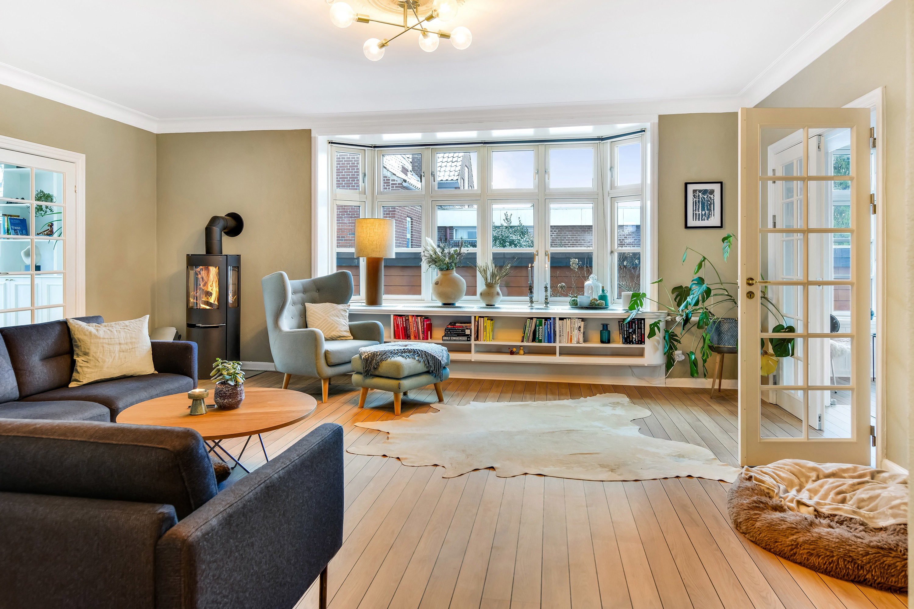 Fremhævet stue billede i fuldskærmstilstand. Billede af Jernbanegade 23, 7200 Grindsted