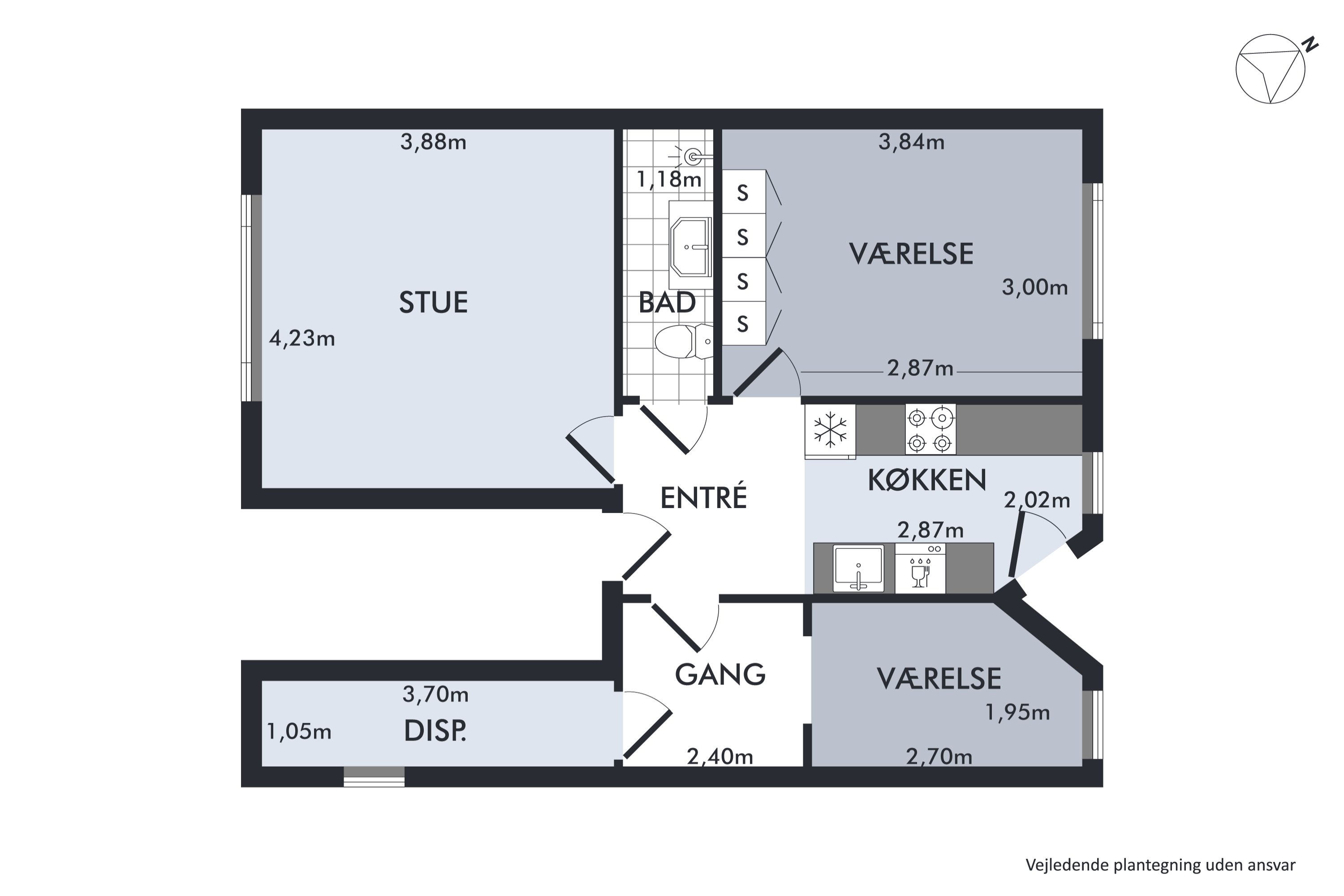 Plantegninger billede af Helgolandsgade 62, st.., 9000 Aalborg