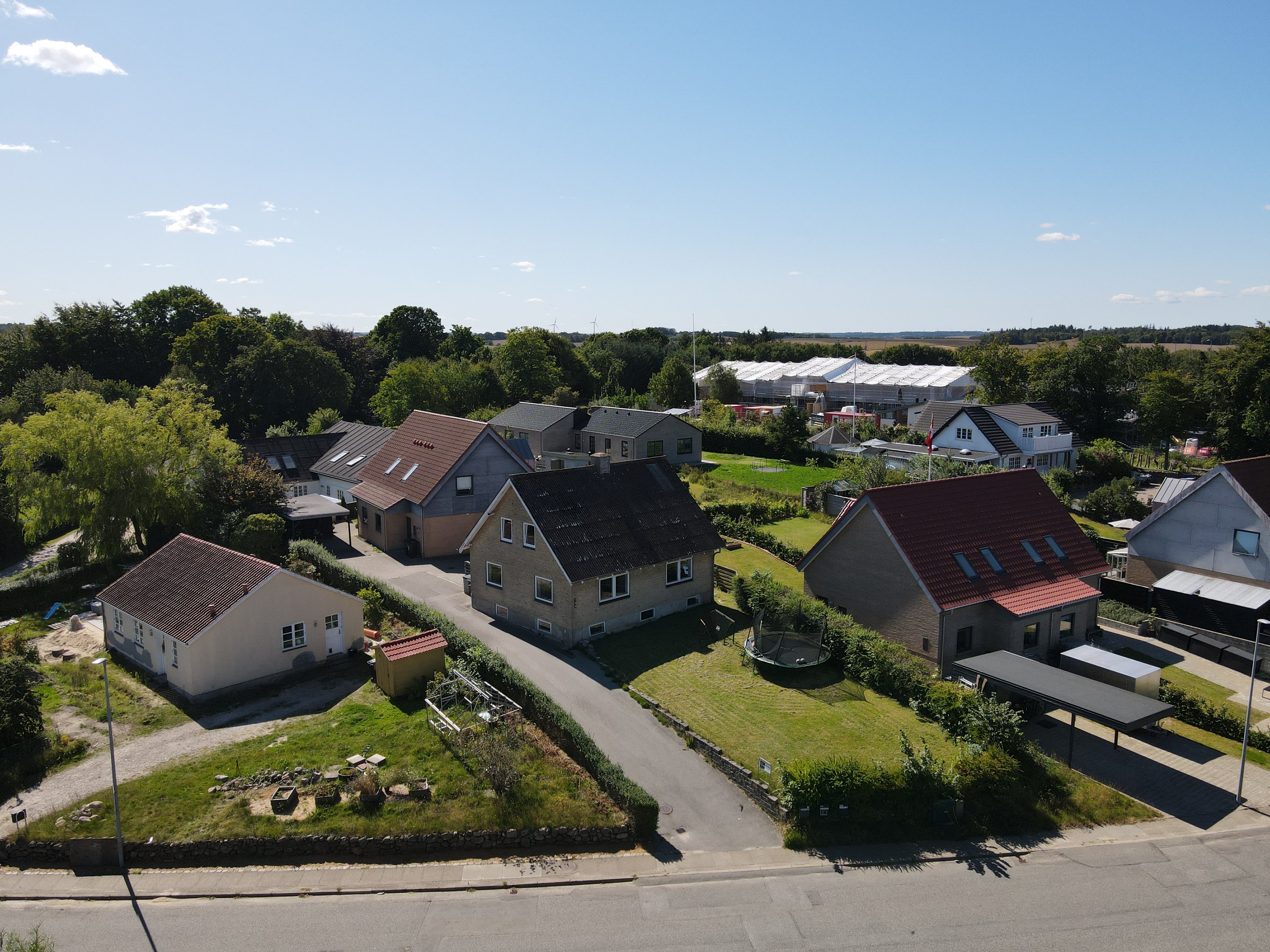 Fremhævet dronebillede billede i fuldskærmstilstand. Billede af Nøvlingvej 144A, 9260 Gistrup