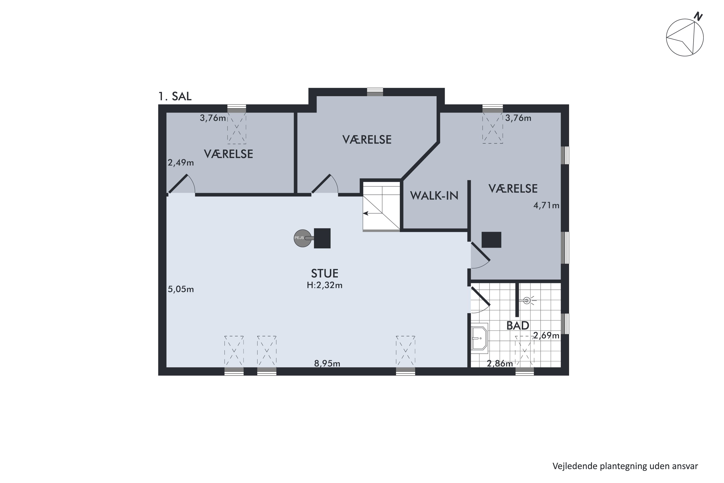 Plantegninger billede af Skovlyvej 12, Elling, 8751 Gedved