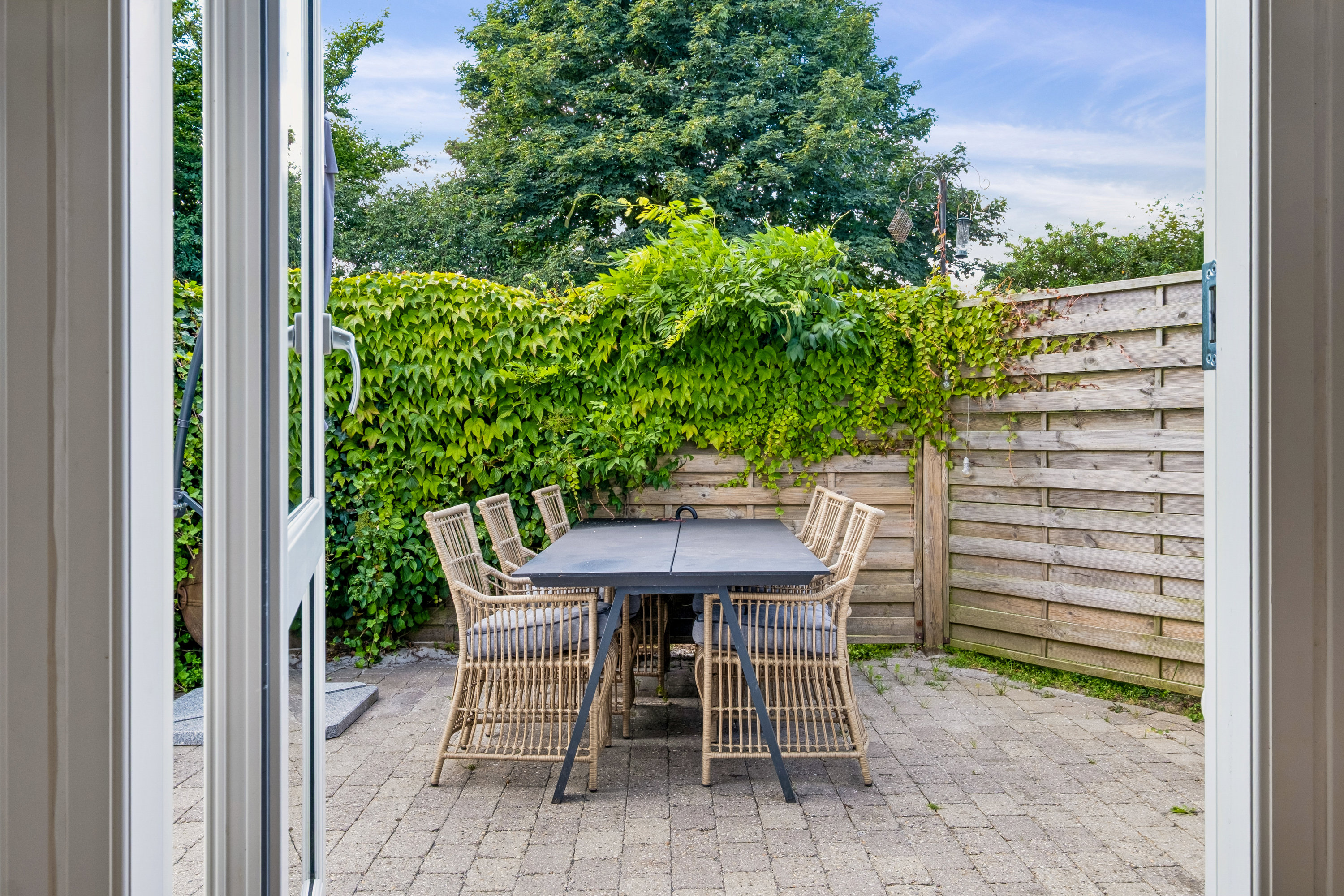 Fremhævet terrasse billede i fuldskærmstilstand. Billede af Skovlyvej 12, Elling, 8751 Gedved