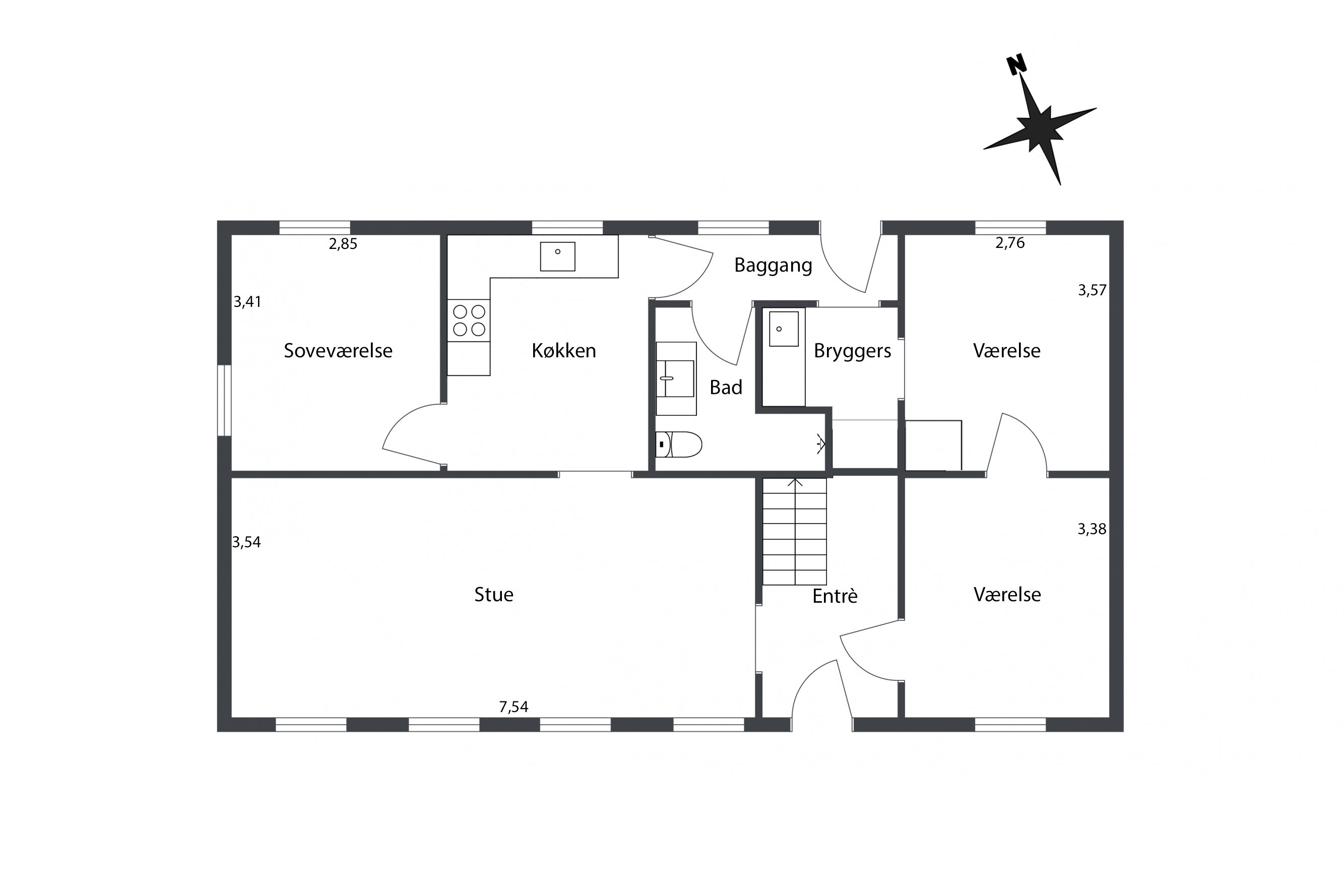Plantegninger billede af Bredgade 69, st.., 9830 Tårs