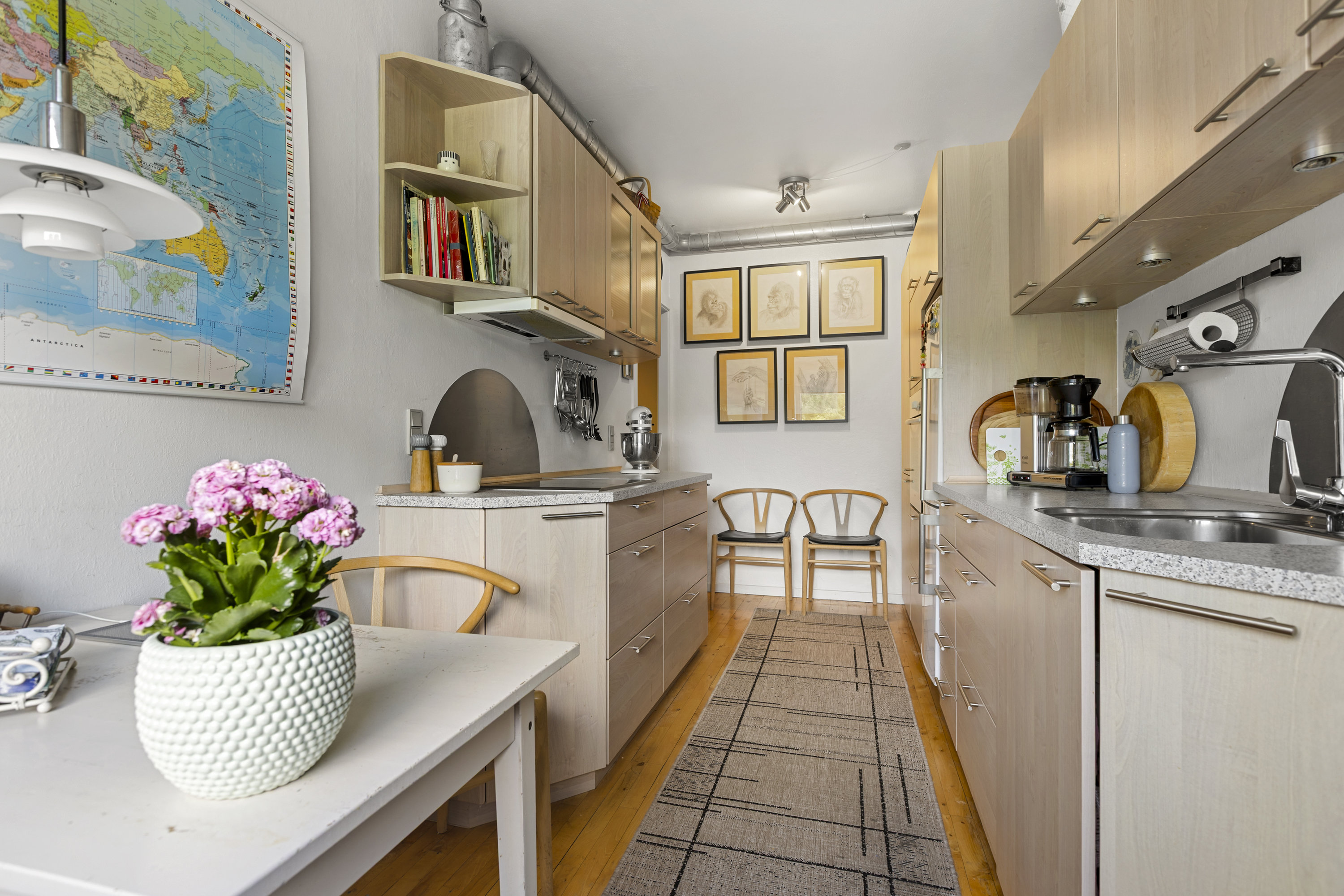 Fremhævet køkken billede i fuldskærmstilstand. Billede af Havnevej 26, 1. tv., 4000 Roskilde