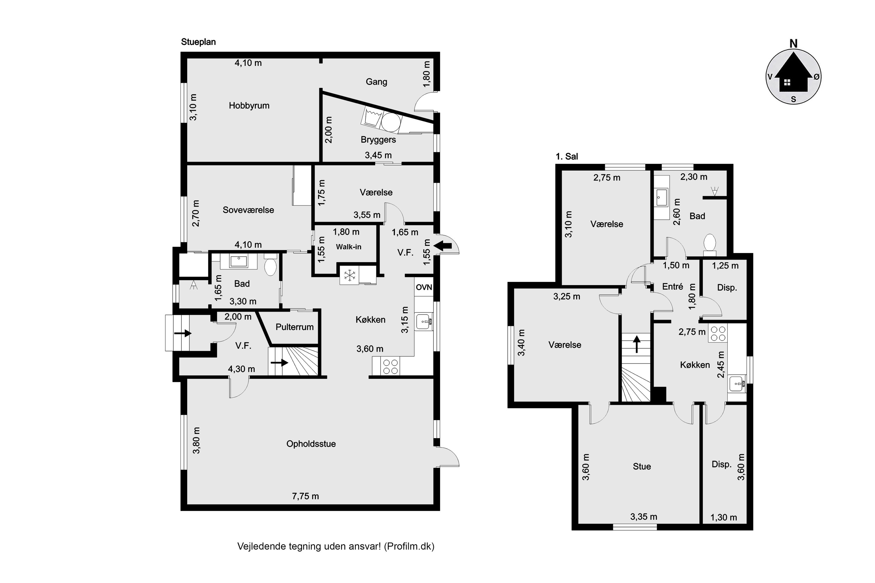 Plantegninger billede af Kapelvej 1, 7830 Vinderup