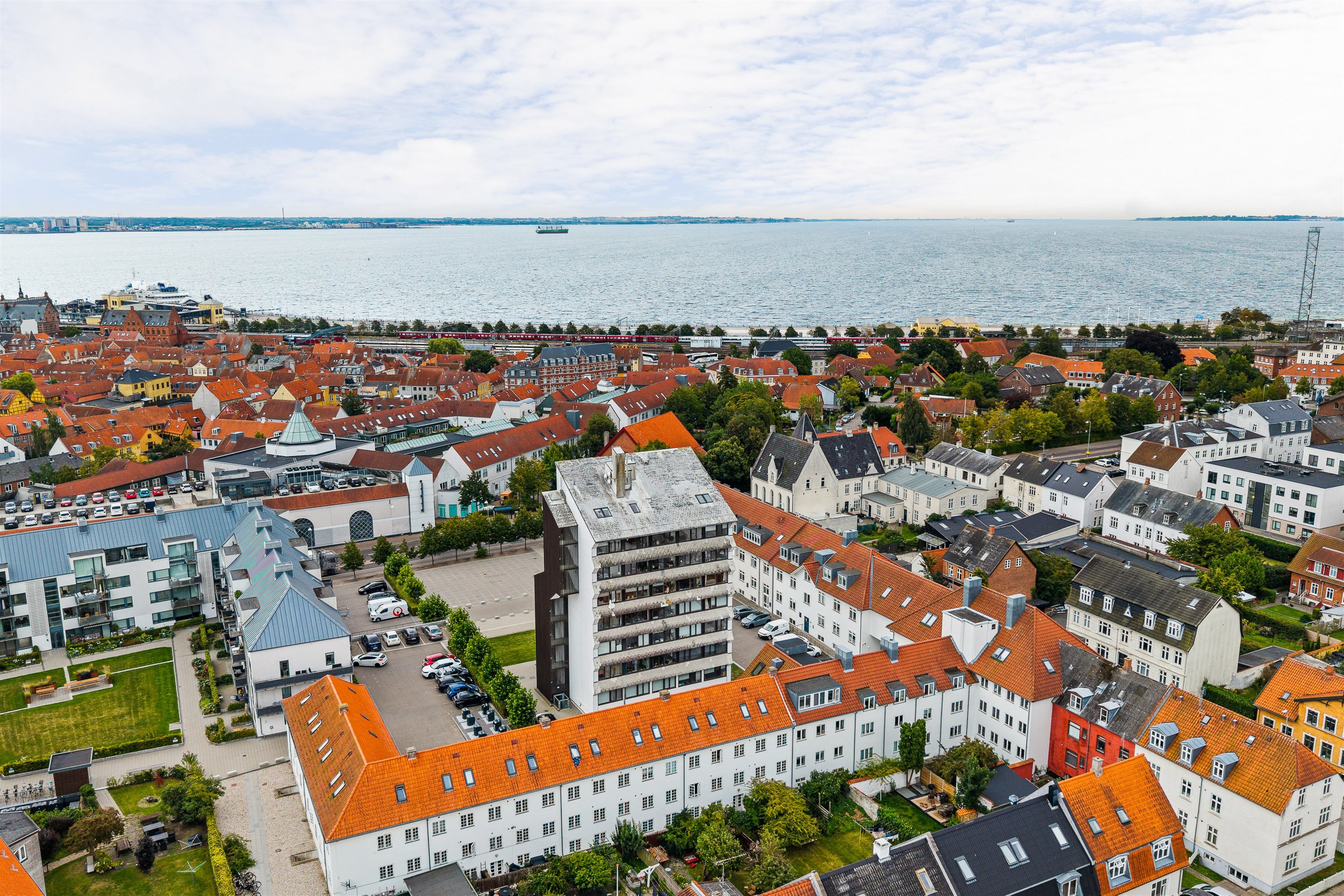 Fremhævet luftfoto billede i fuldskærmstilstand. Billede af Murergade 7, 4. mf., 3000 Helsingør