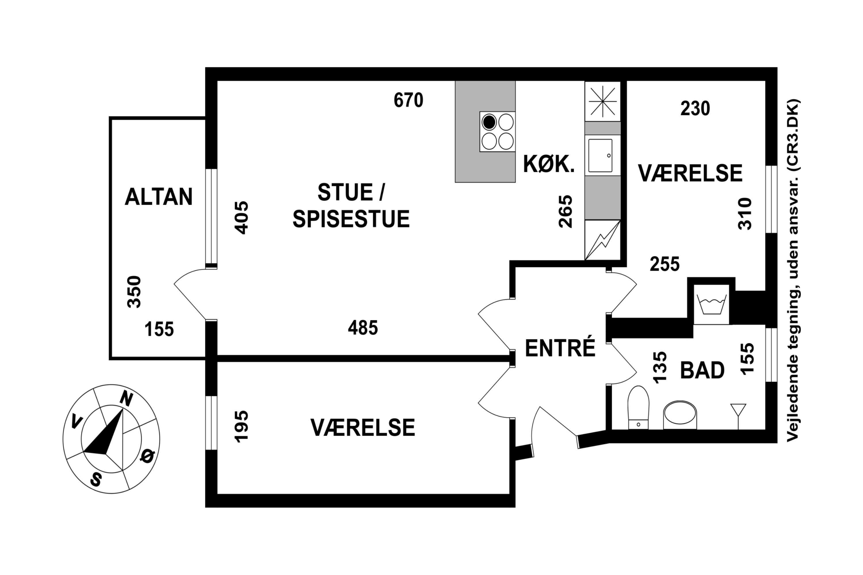 Plantegninger billede af Listedvej 96, 1. th., 2770 Kastrup