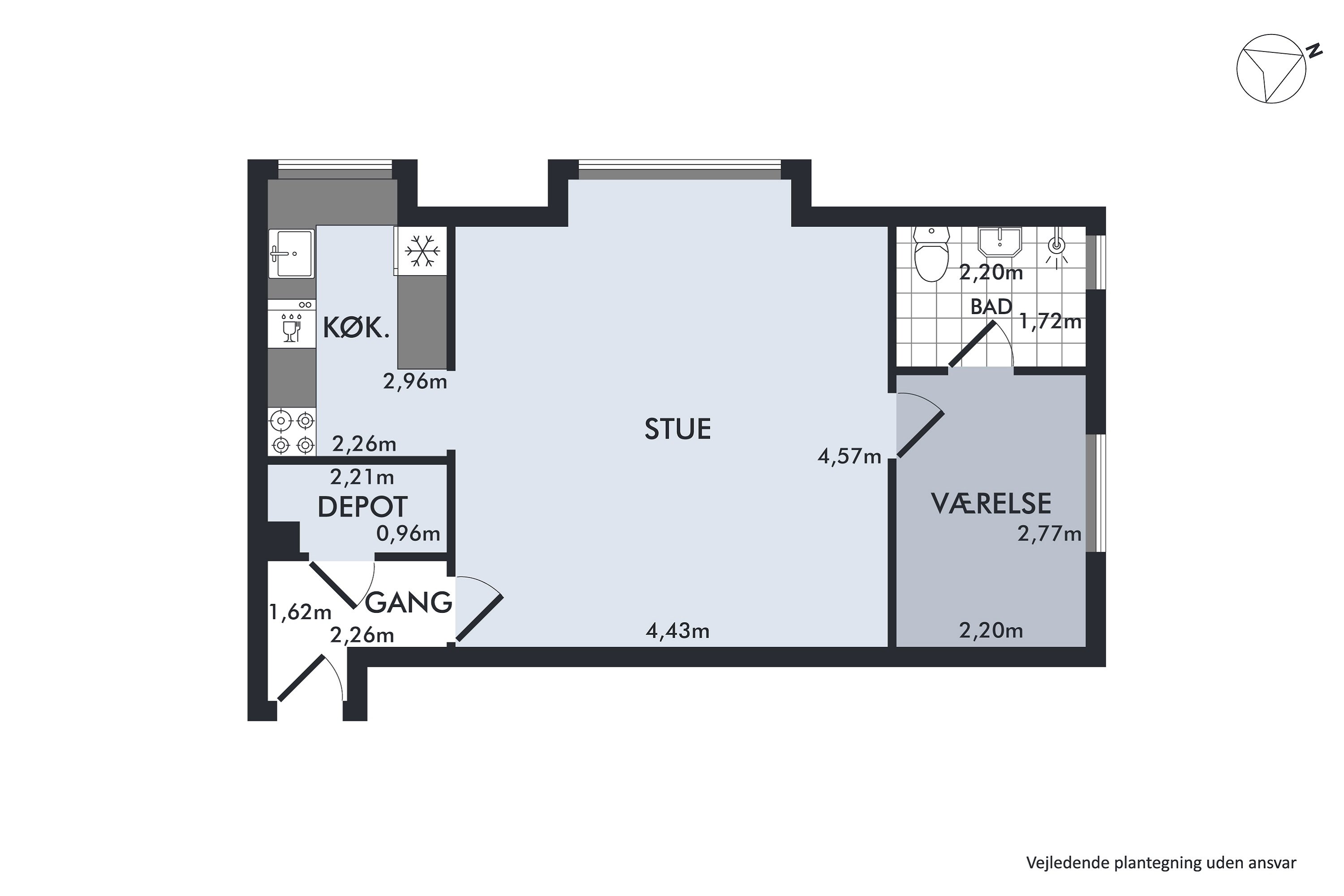Plantegninger billede af Skovkrogen 7, st.. mf., 2920 Charlottenlund
