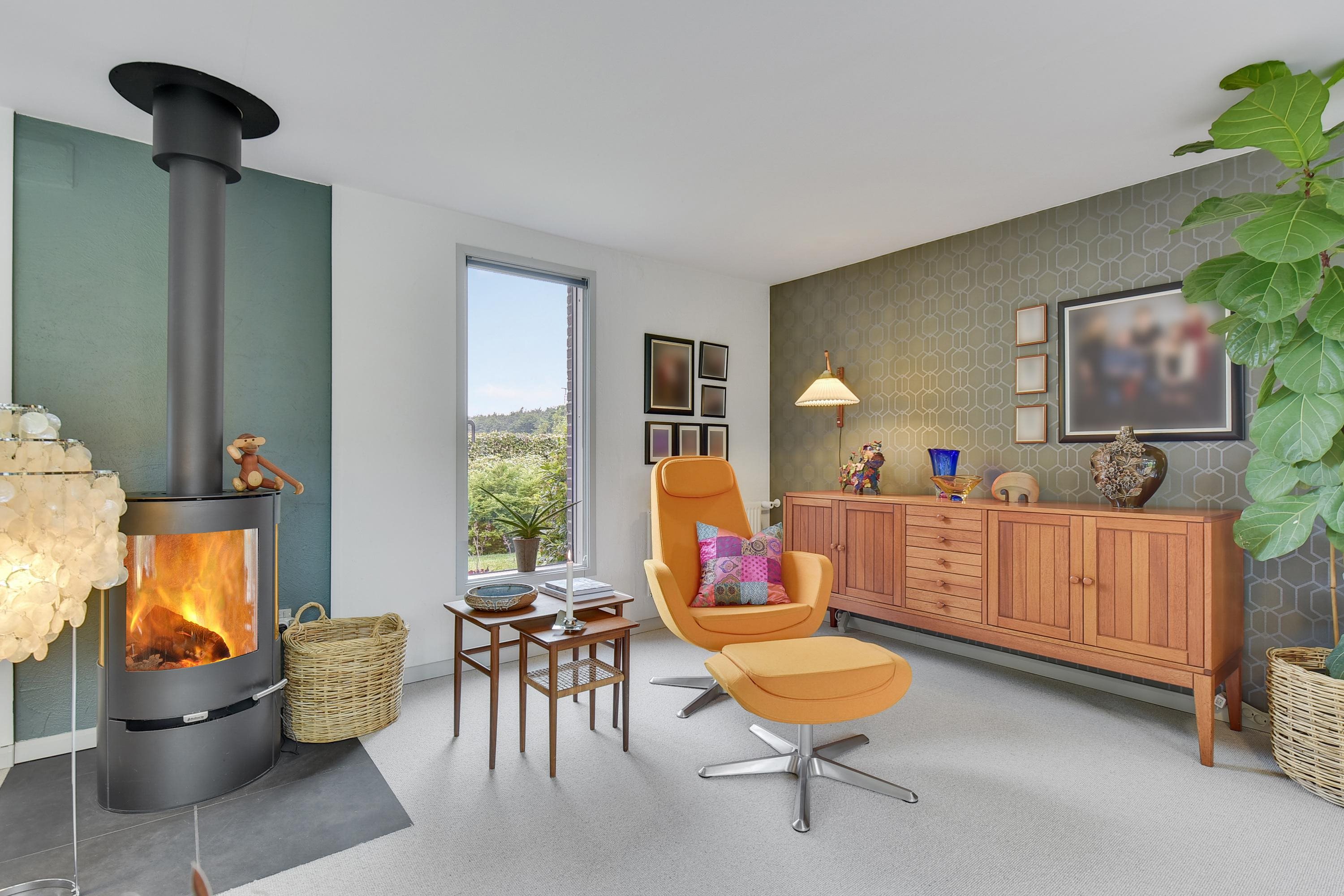 Fremhævet stue billede i fuldskærmstilstand. Billede af Mølleparken 15, 7184 Vandel