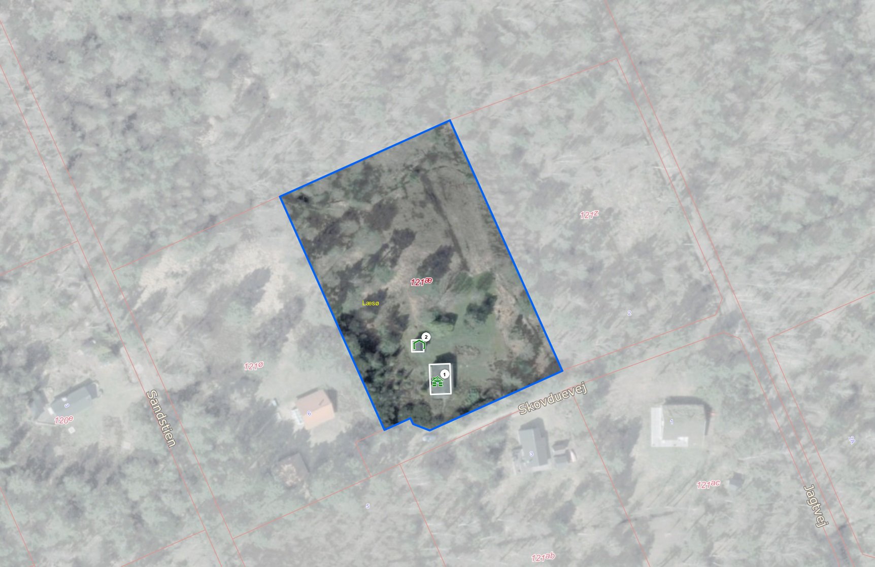 Fremhævet street view billede i fuldskærmstilstand. Billede af Skovduevej 4, Østerby, 9940 Læsø