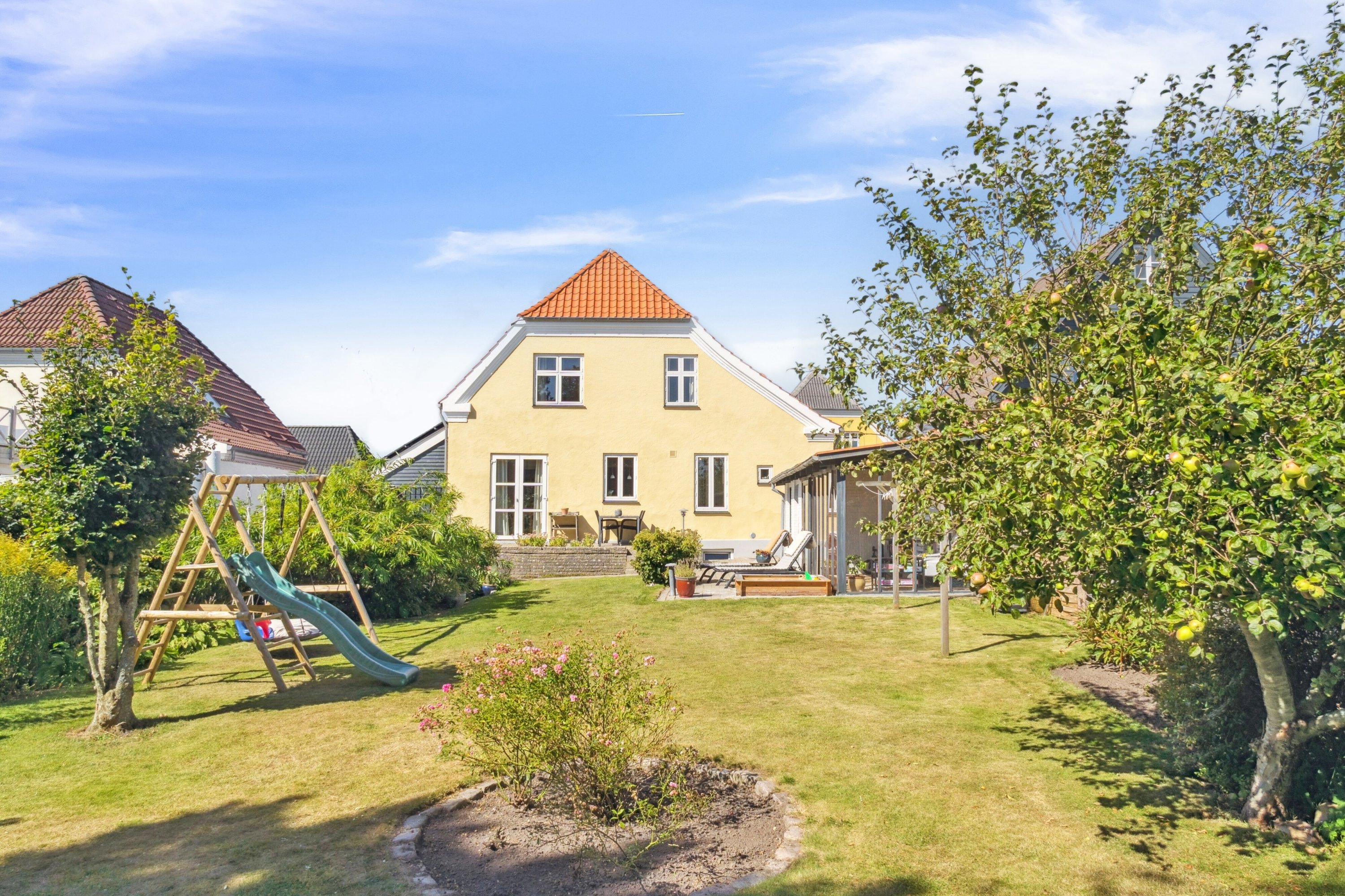 Villa: Set fra haven på Margrethevej 17, 7700 Thisted