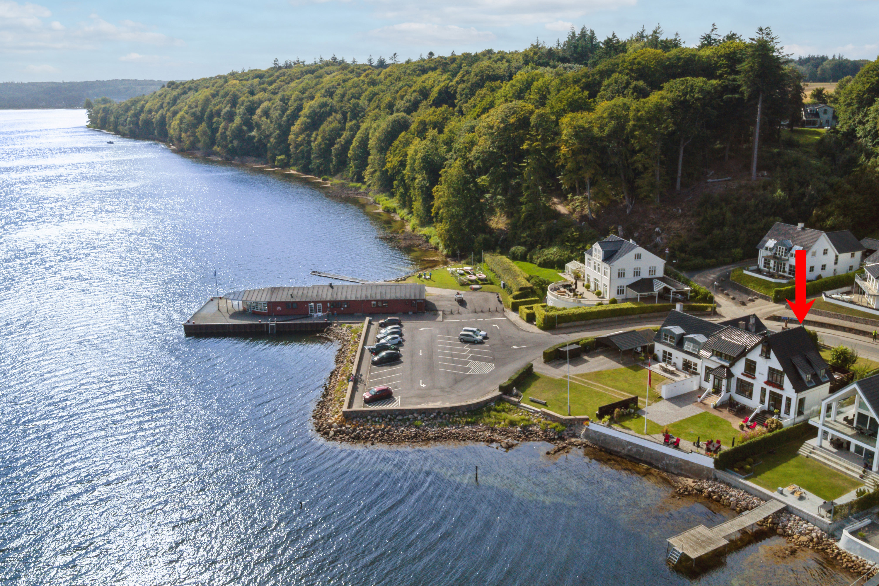 Fremhævet luftfoto billede i fuldskærmstilstand. Billede af Molevej 29, Kollund, 6340 Kruså