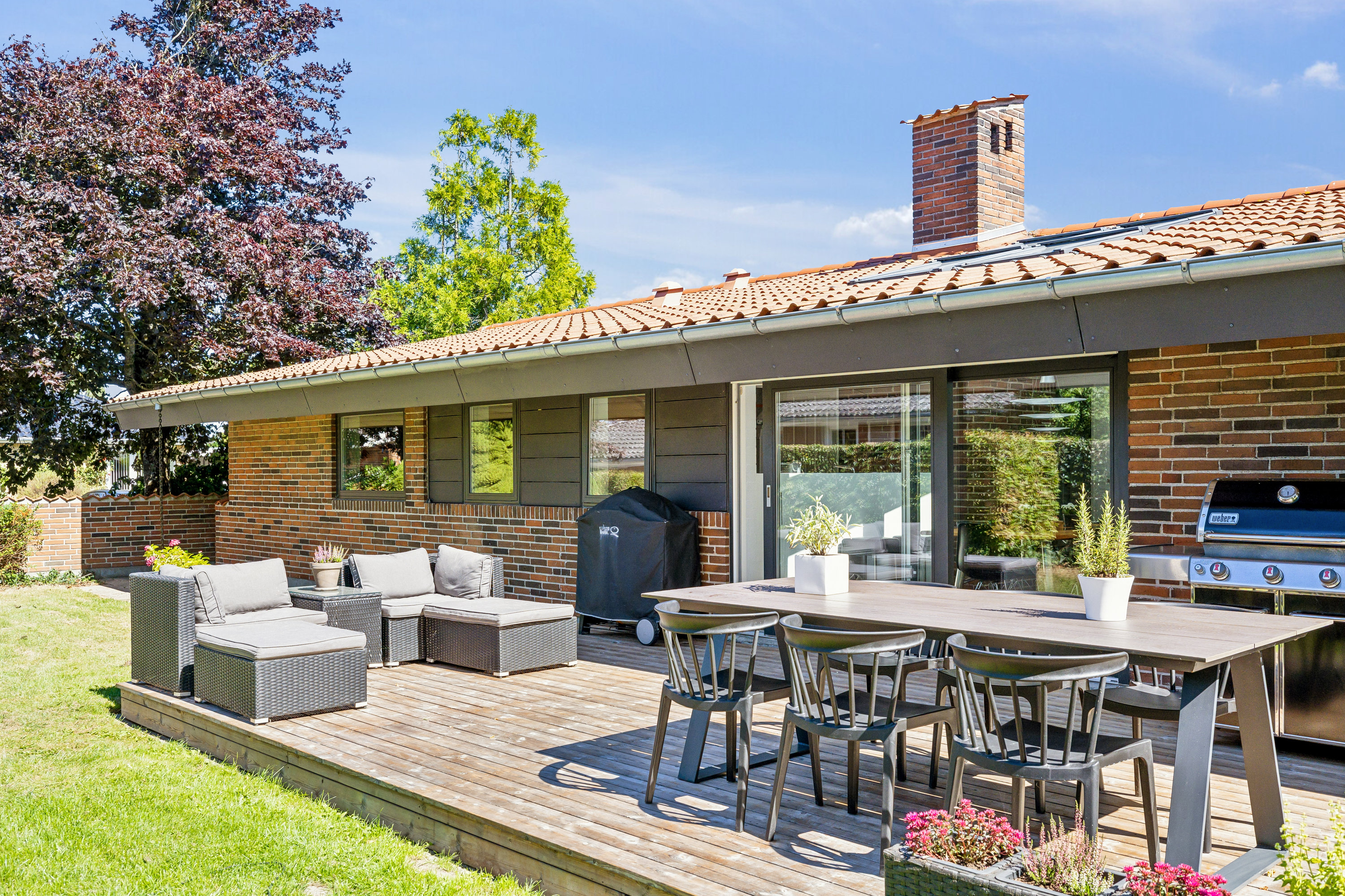 Fremhævet terrasse billede i fuldskærmstilstand. Billede af Chr. Lehns Vænge 57, Næsbyhoved-Broby, 5270 Odense N