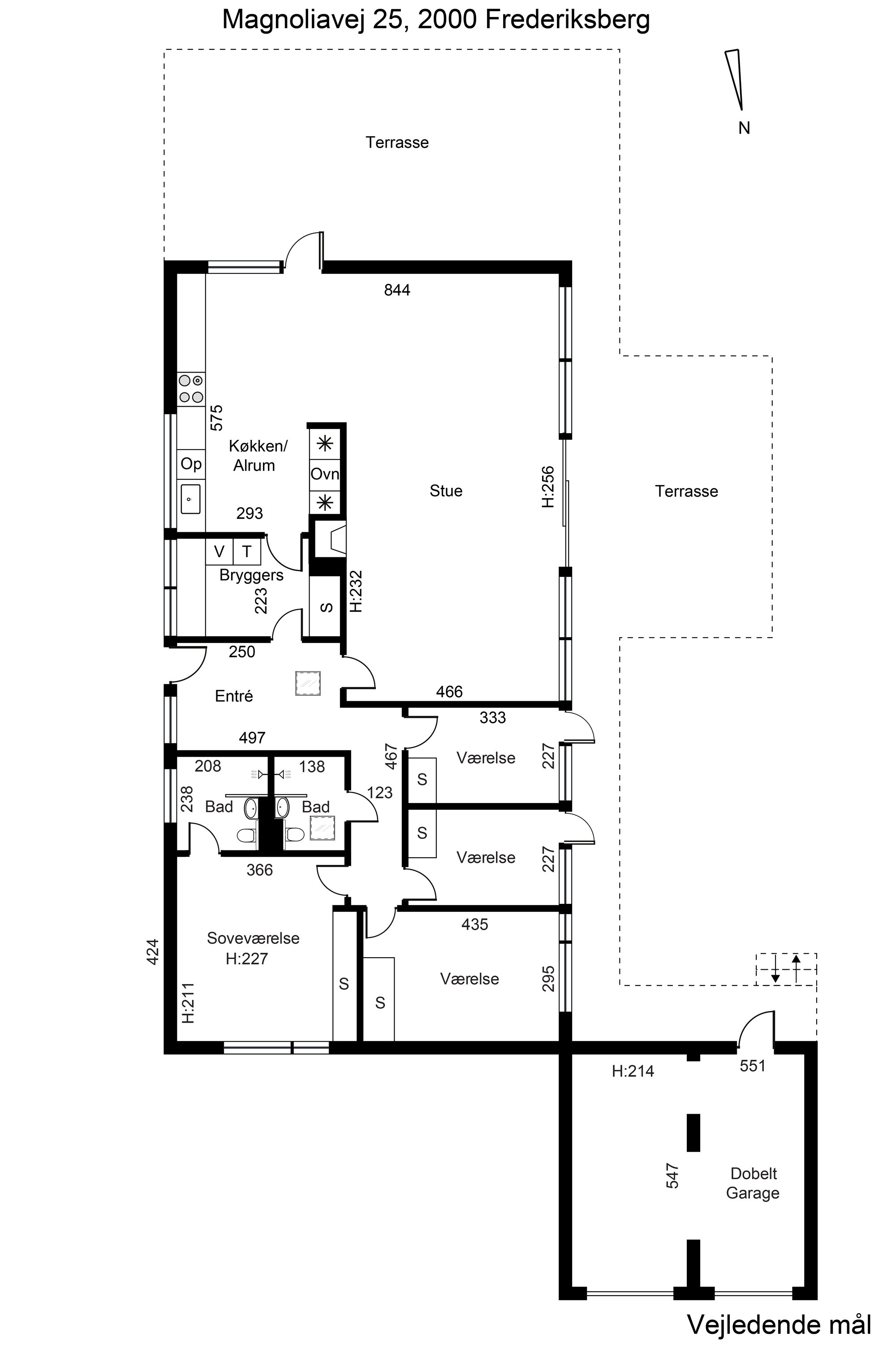 Plantegninger billede af Magnoliavej 25, 2000 Frederiksberg