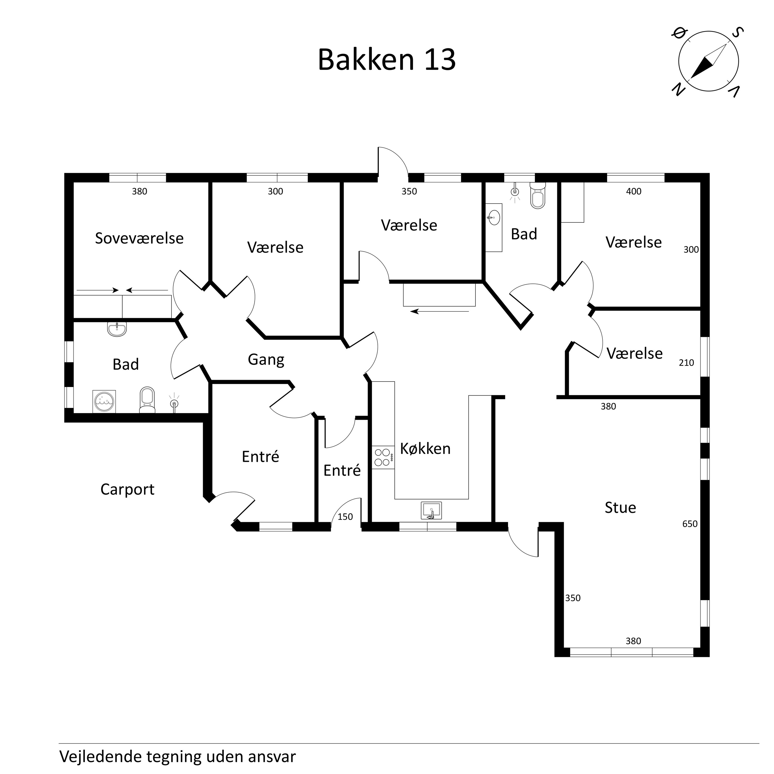 Plantegninger billede af Bakken 13, Ulbjerg, 8832 Skals