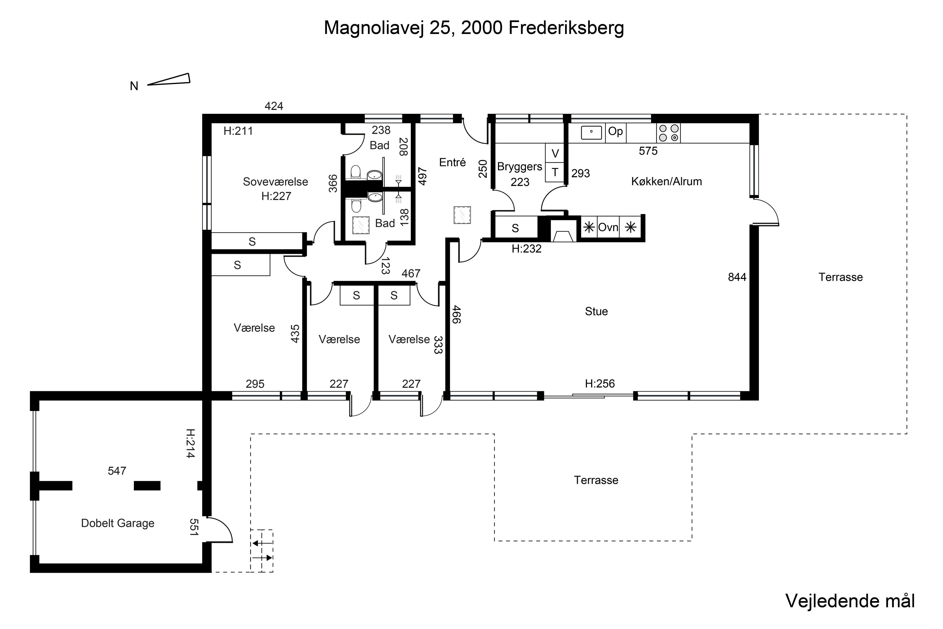 Plantegninger billede af Magnoliavej 25, 2000 Frederiksberg