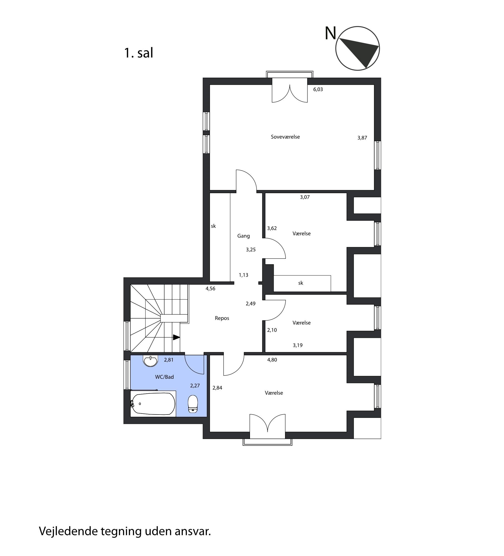 Plantegninger billede af Marienlyst Alle 15B, 3000 Helsingør