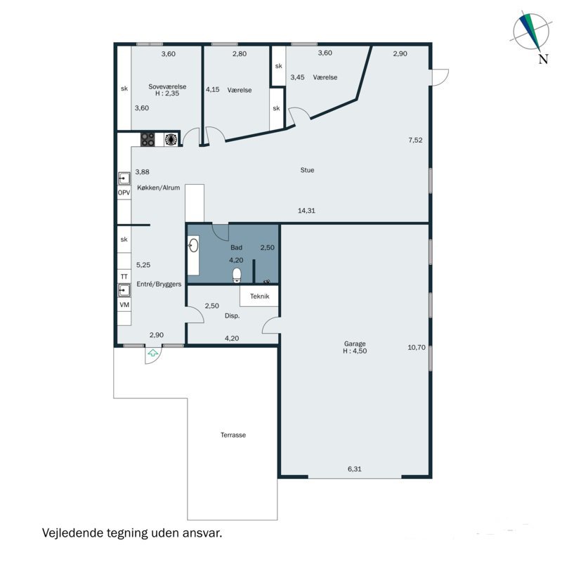 Plantegninger billede af Læborgvej 3A, Læborg, 6600 Vejen