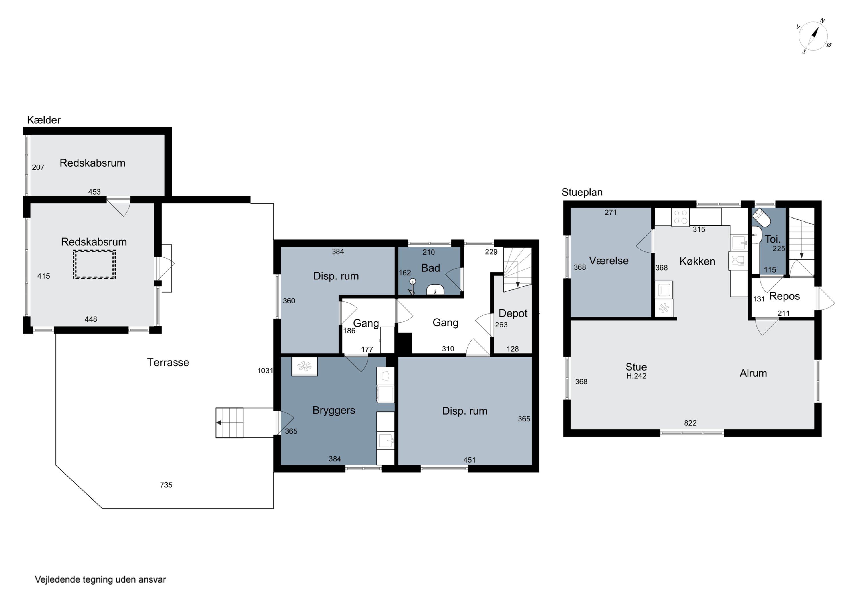 Plantegninger billede af Mølkærvej 1, Ødsted, 7100 Vejle
