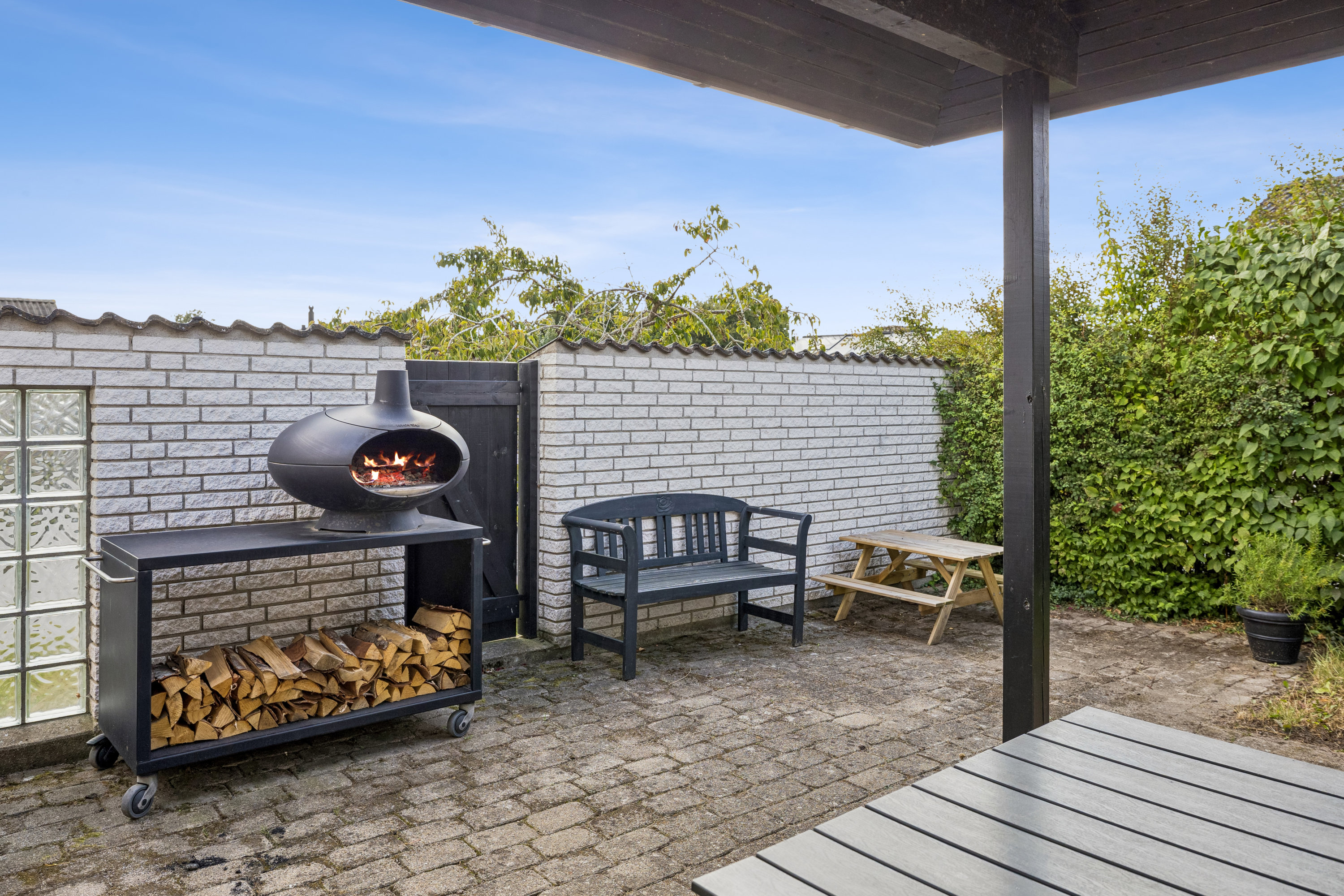 Fremhævet terrasse billede i fuldskærmstilstand. Billede af Kronhjortløkken 128, Korup, 5210 Odense NV