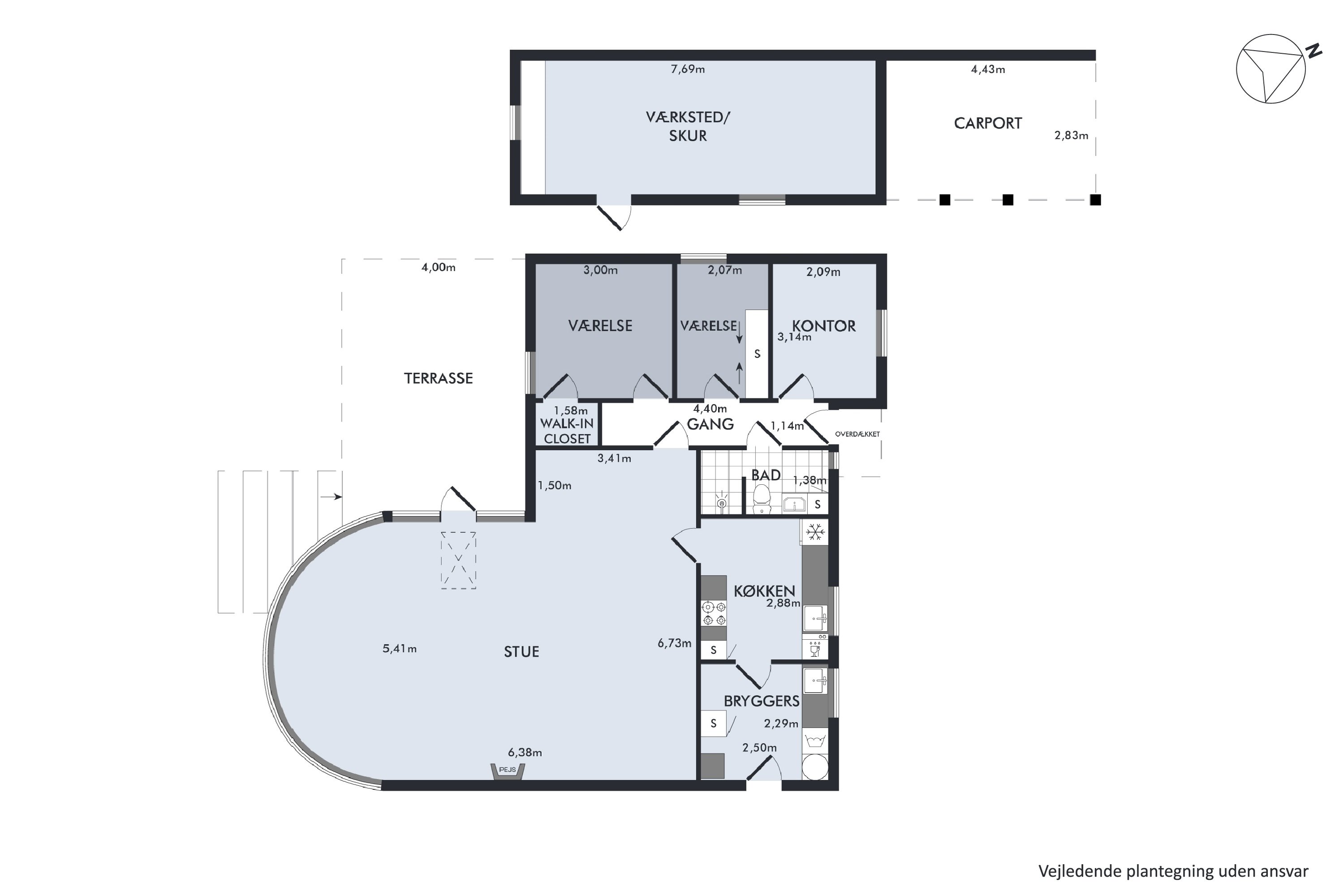 Plantegninger billede af Vestervænget 3, Tvingstrup, 8700 Horsens
