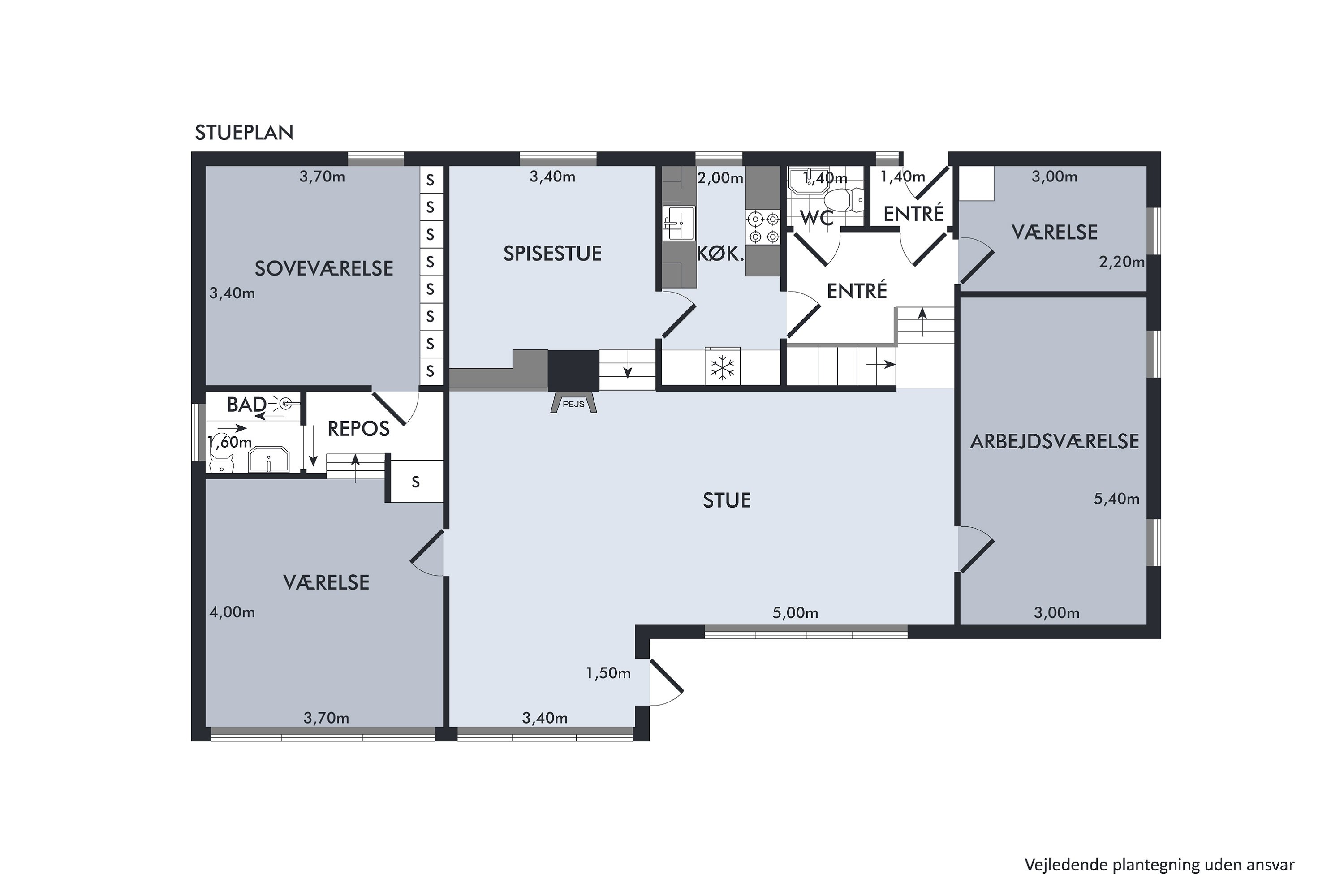 Plantegninger billede af Skovvej 57, 2820 Gentofte