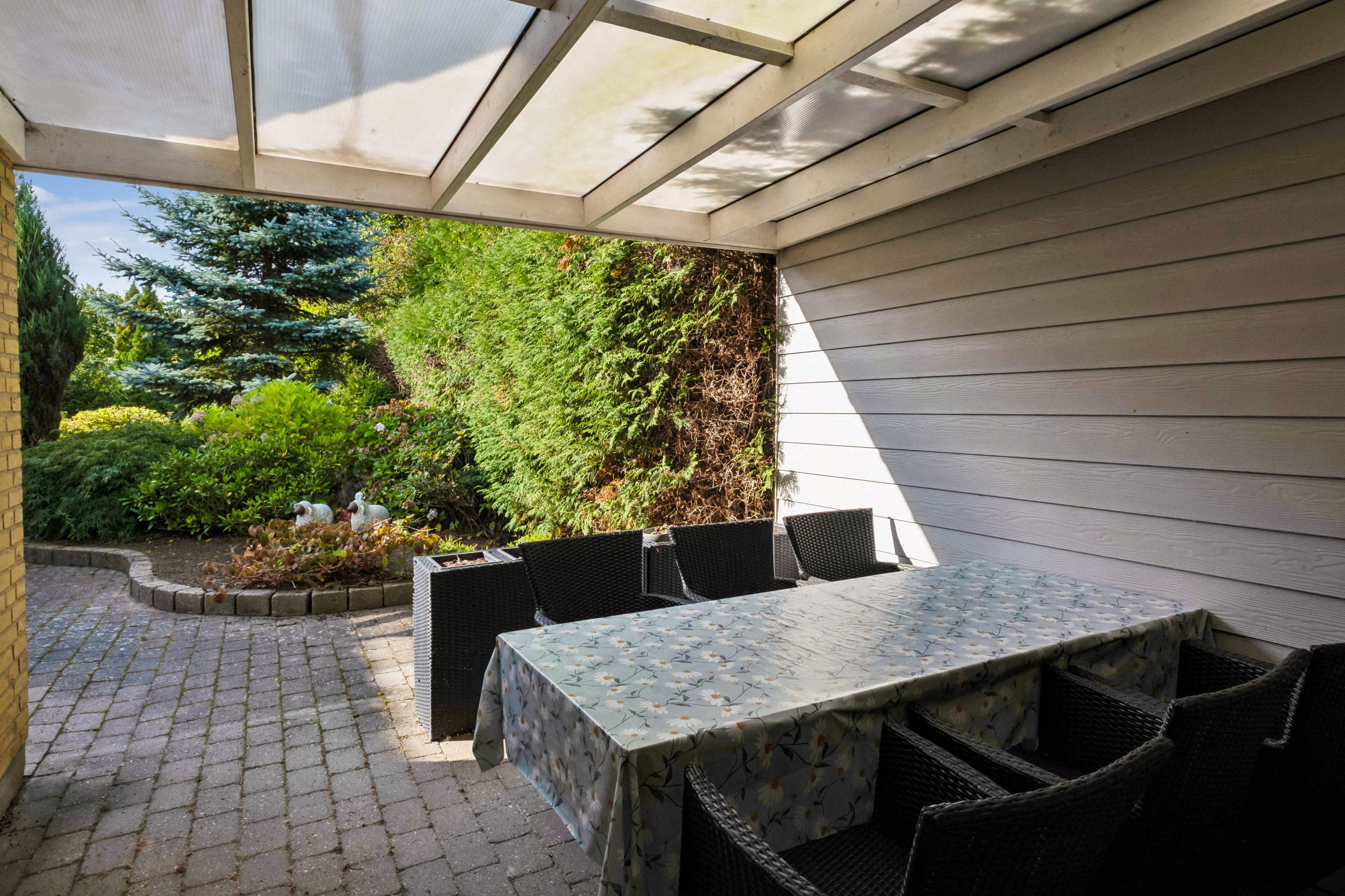 Fremhævet overdækket terrasse billede i fuldskærmstilstand. Billede af Nordrevej 4A, Tyrsted, 8700 Horsens