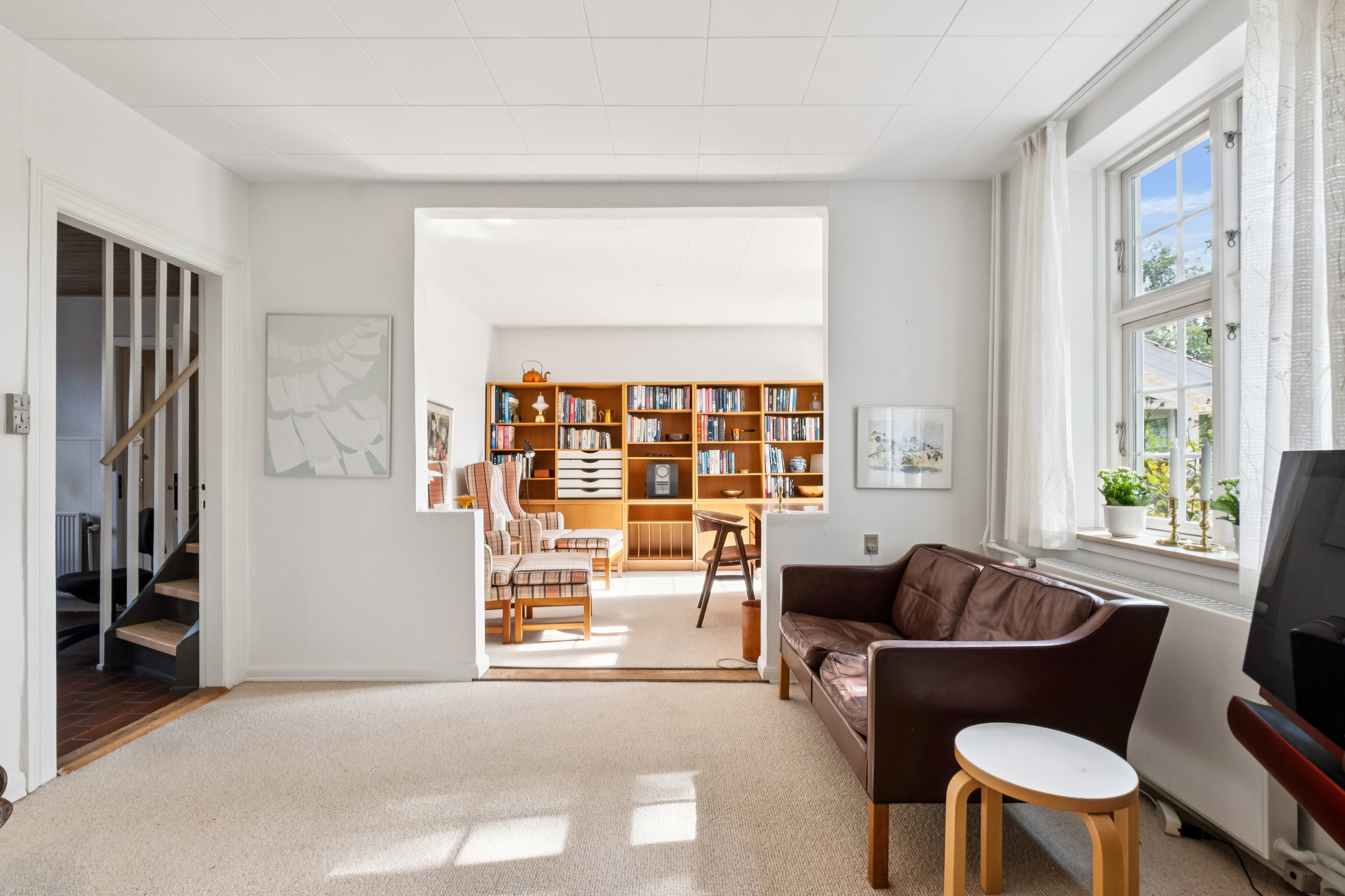 Fremhævet stue billede i fuldskærmstilstand. Billede af Røntoftevej 4, Vrønding, 8700 Horsens