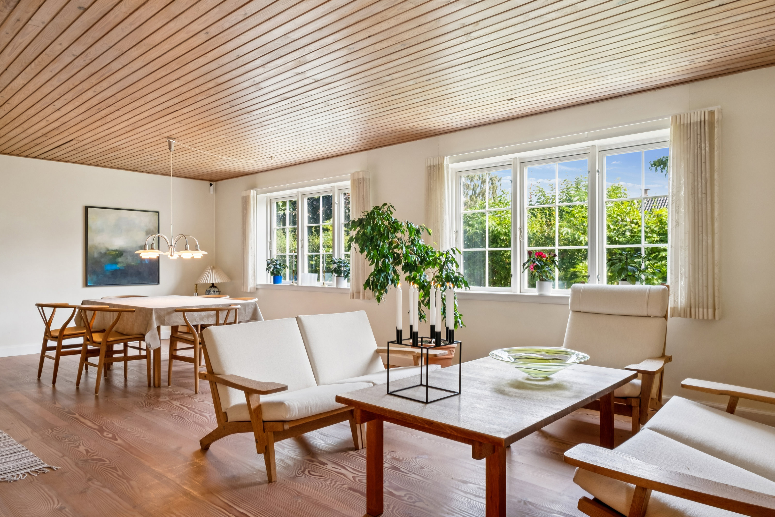 Fremhævet stue billede i fuldskærmstilstand. Billede af Røntoftevej 4, Vrønding, 8700 Horsens