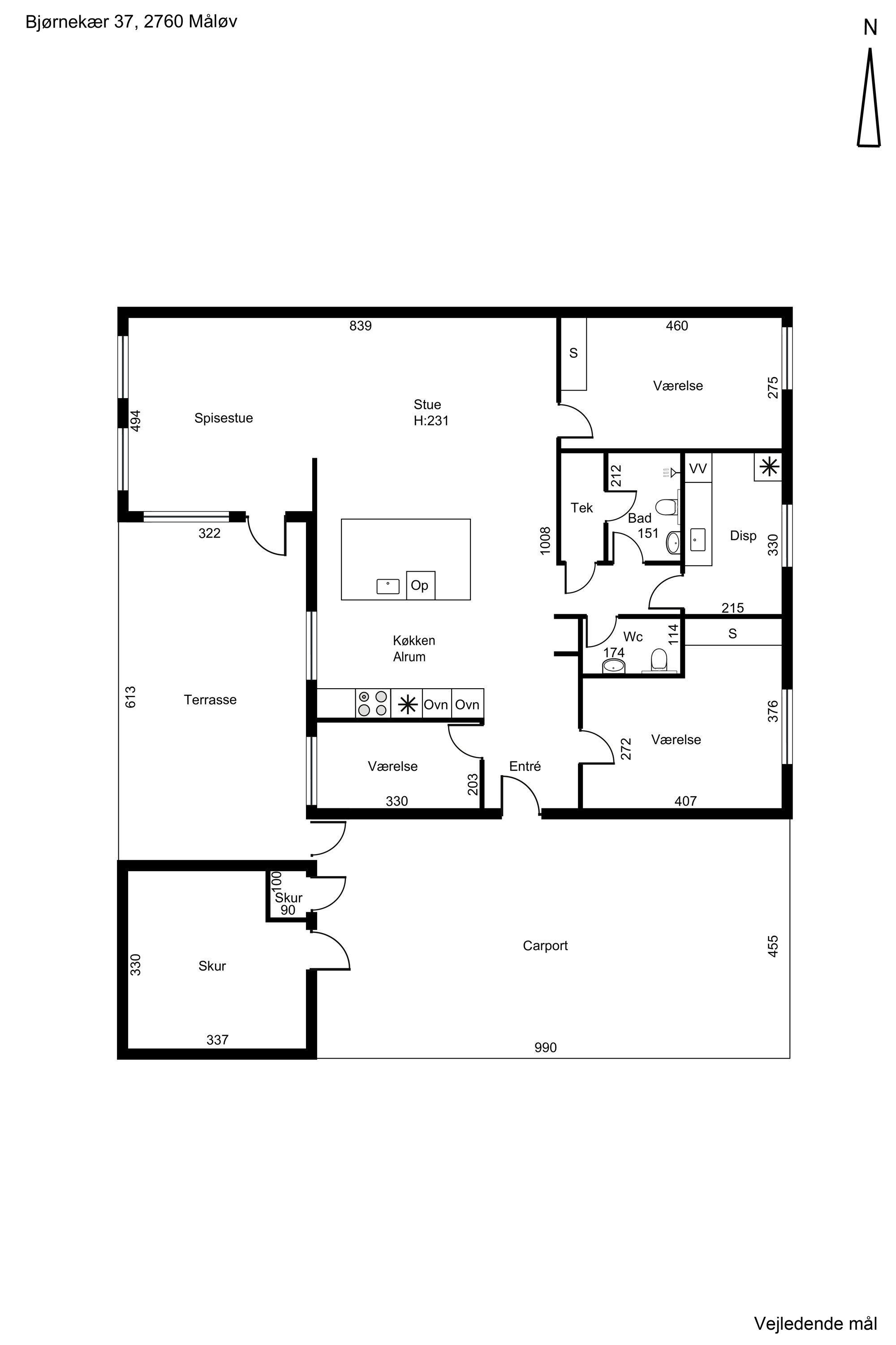 Plantegninger billede af Bjørnekær 37, 2760 Måløv