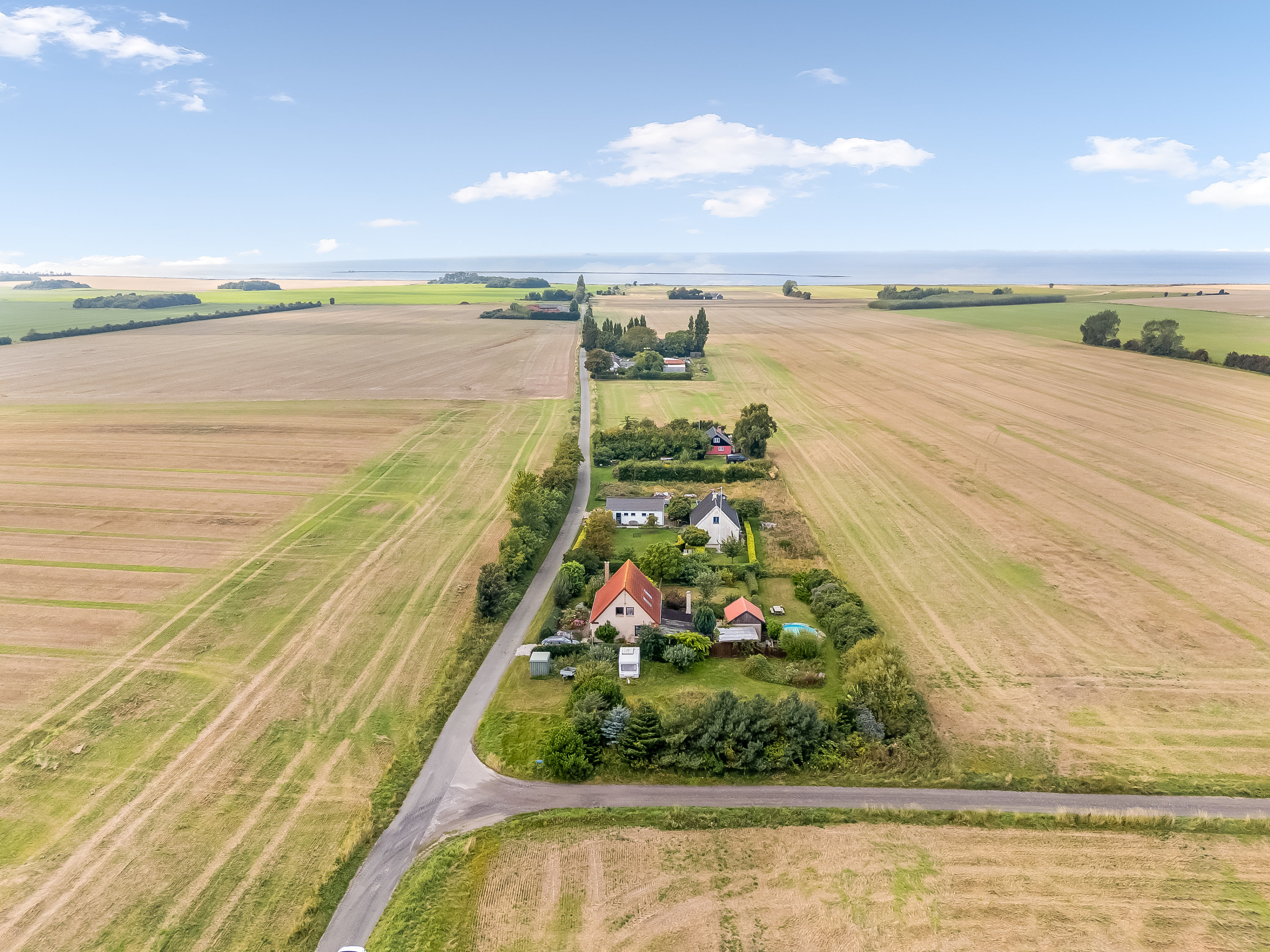 Fremhævet luftfoto billede i fuldskærmstilstand. Billede af Vensholmvej 20, Købelev, 4900 Nakskov