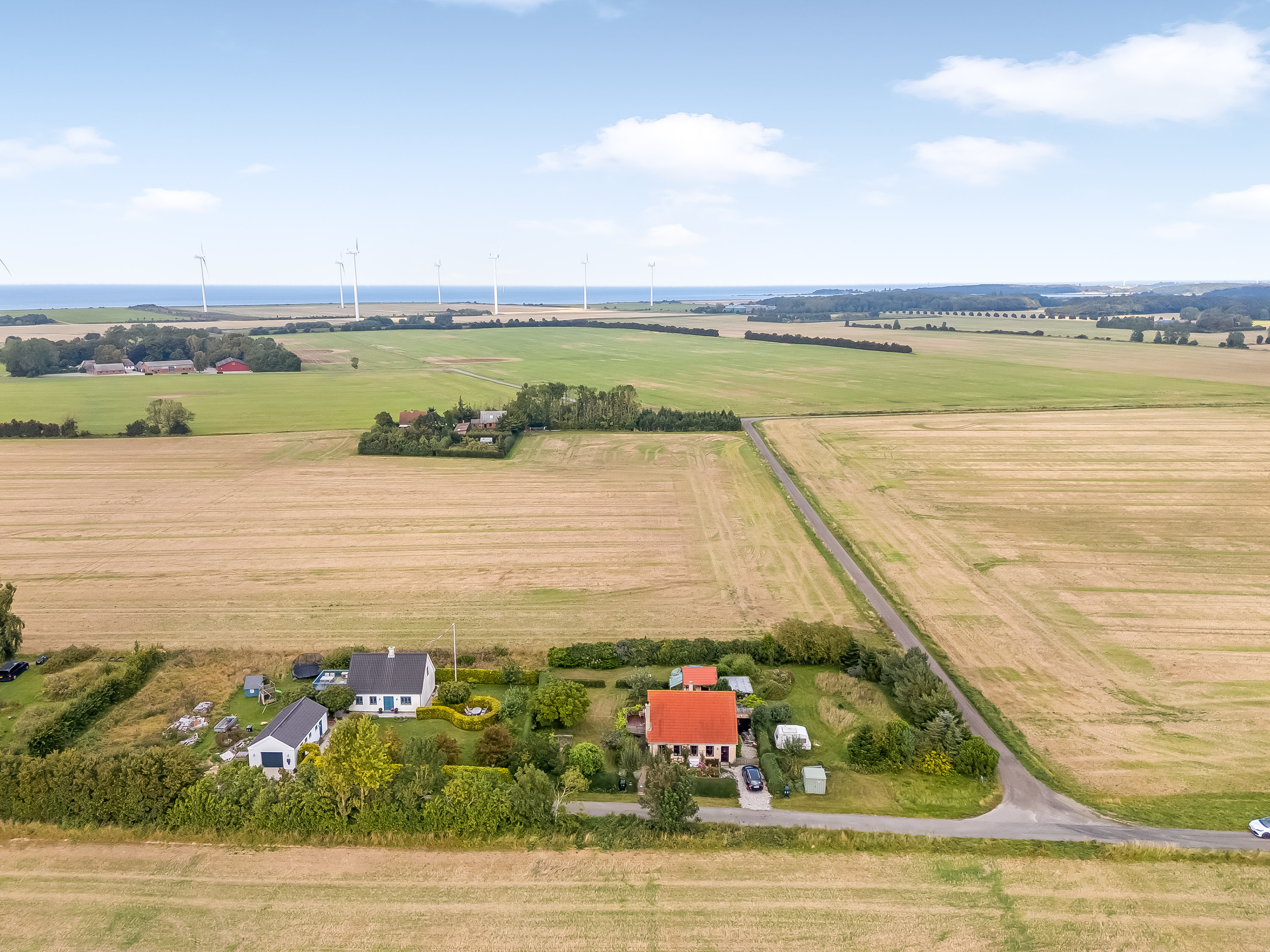 Fremhævet luftfoto billede i fuldskærmstilstand. Billede af Vensholmvej 20, Købelev, 4900 Nakskov