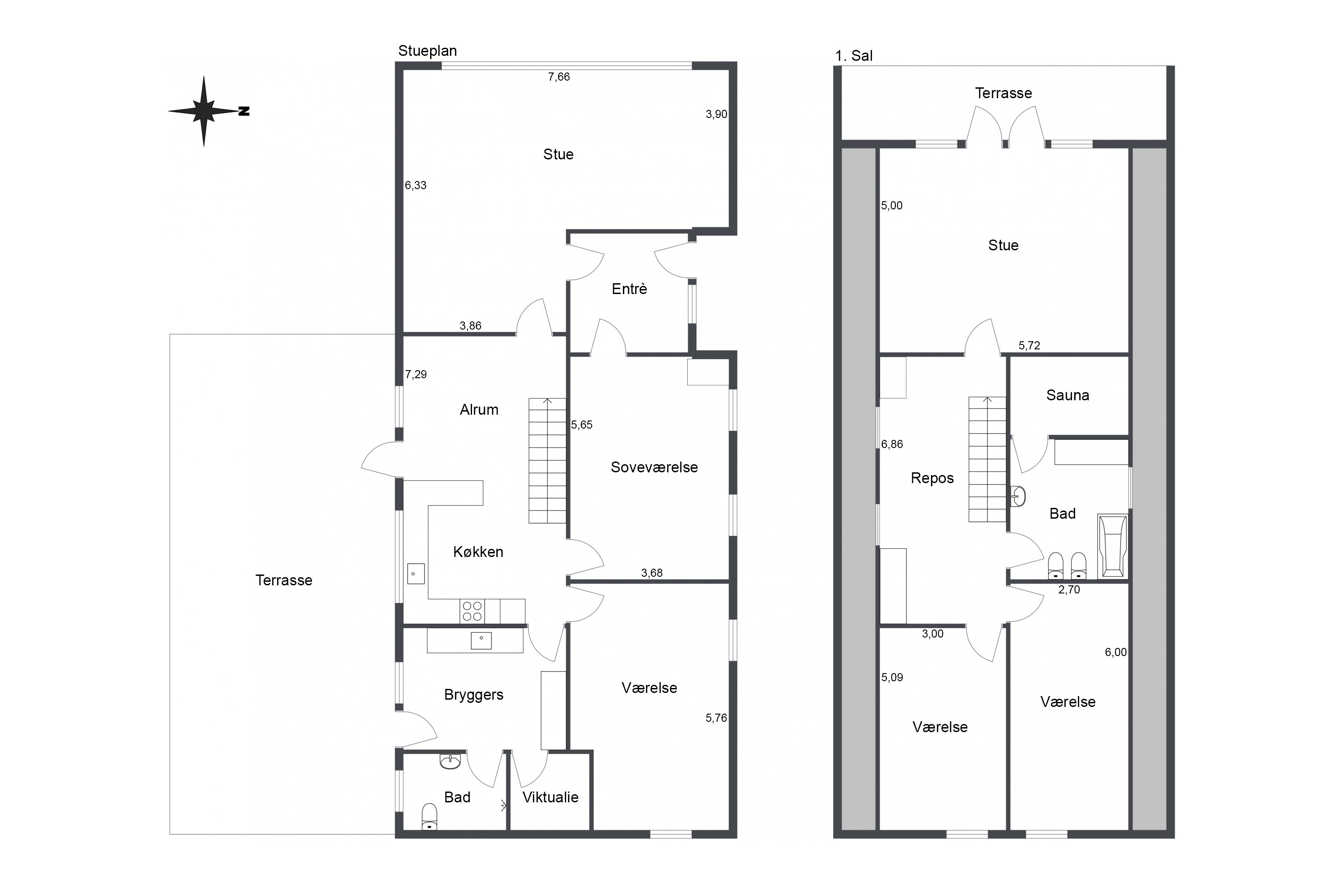 Plantegninger billede af Søbakken 8, 9830 Tårs