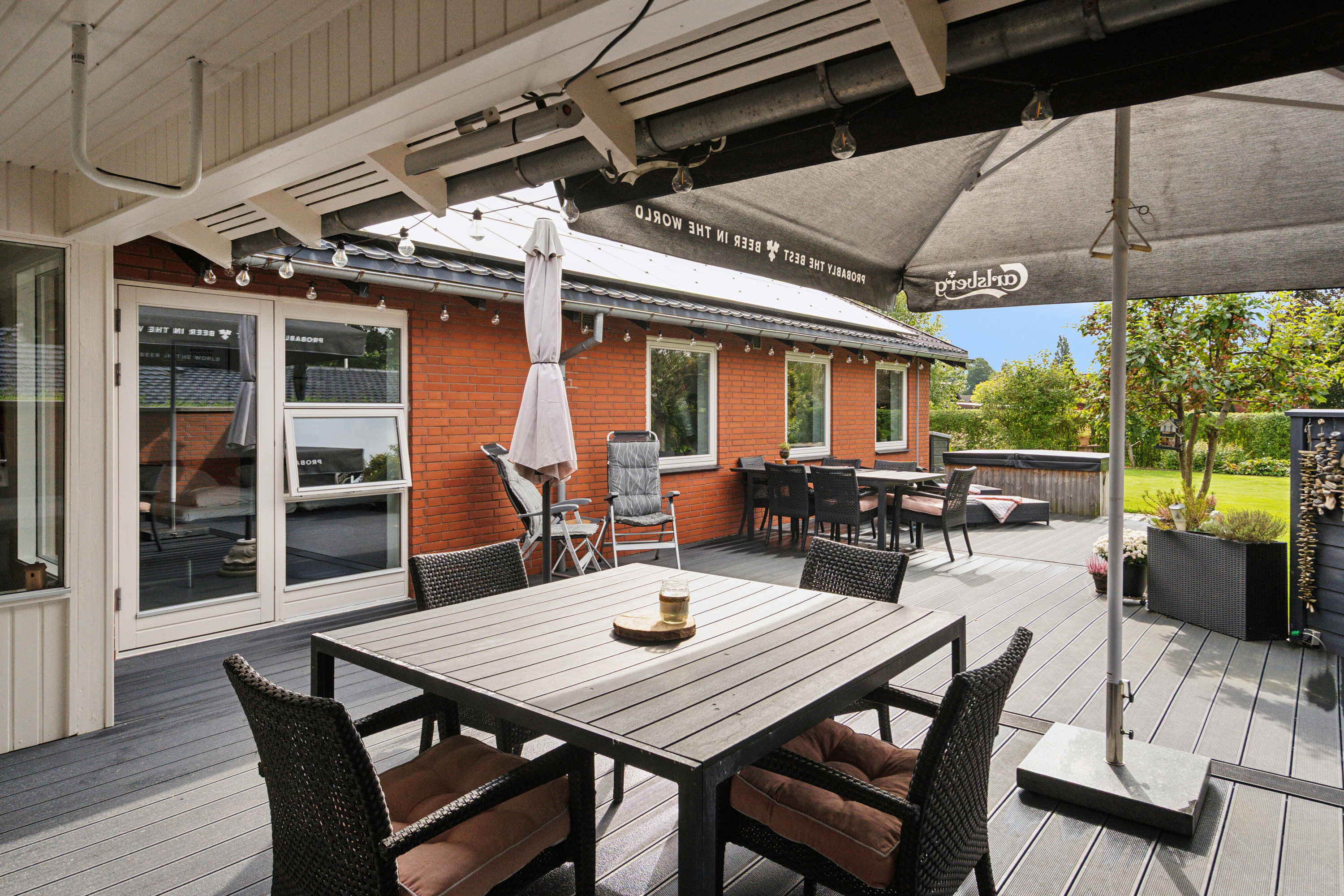 Fremhævet terrasse billede i fuldskærmstilstand. Billede af Trannisvej 14, 6040 Egtved