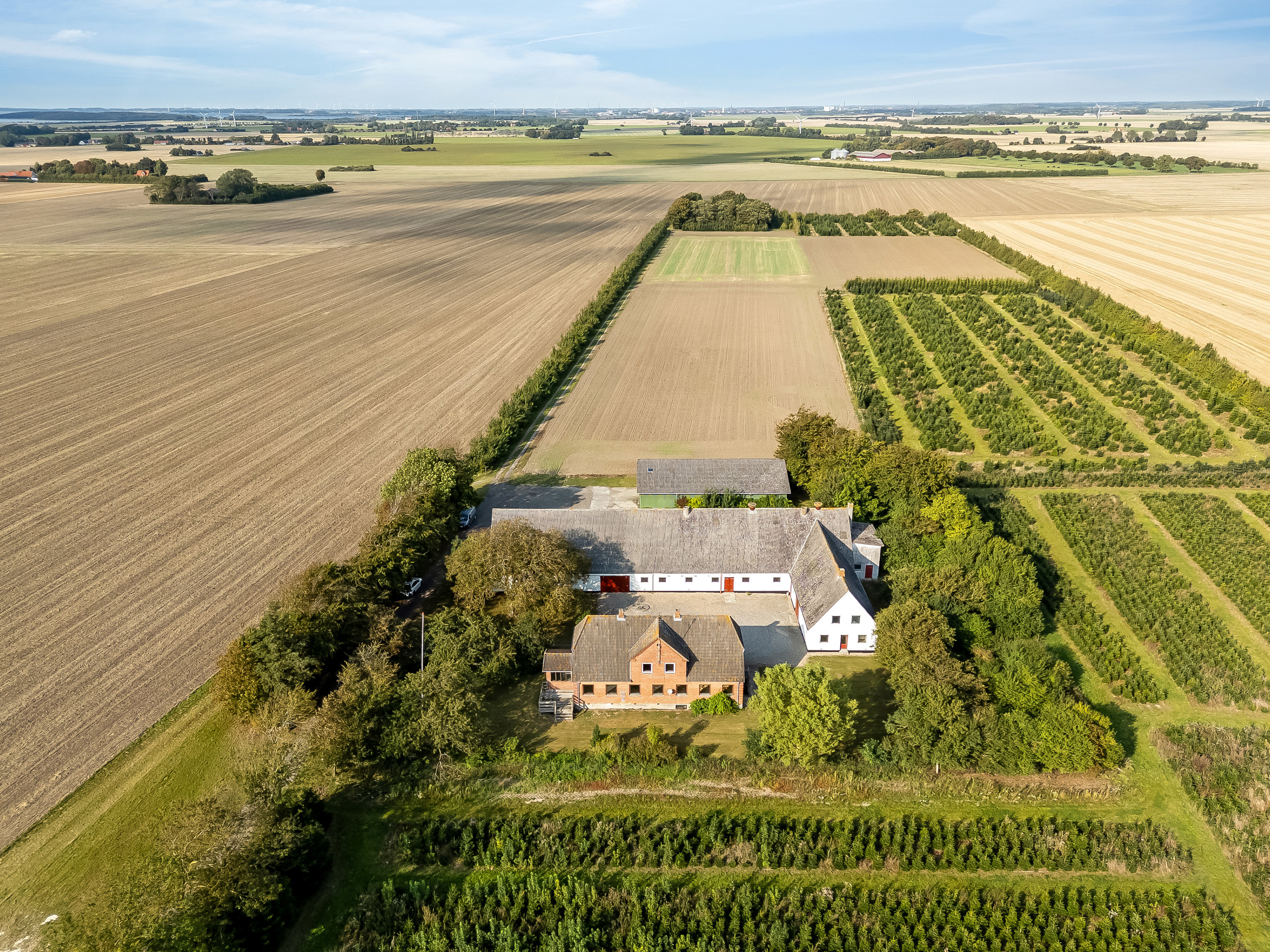 Landejendom: Luftfoto på Rudbjergvej 40, Munkeby, 4900 Nakskov