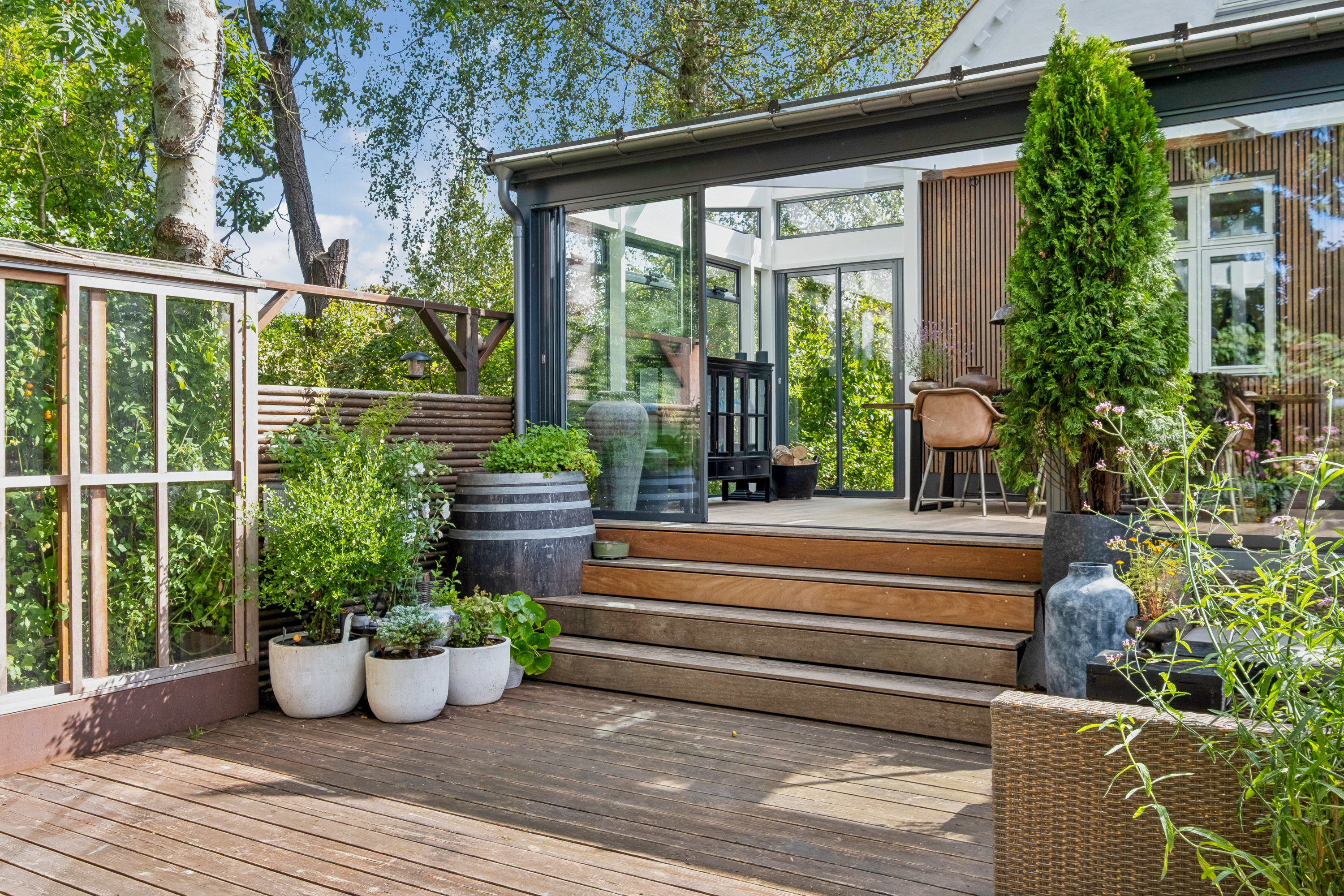 Fremhævet terrasse billede i fuldskærmstilstand. Billede af Vejlevej 30, Thorsvang, 8700 Horsens