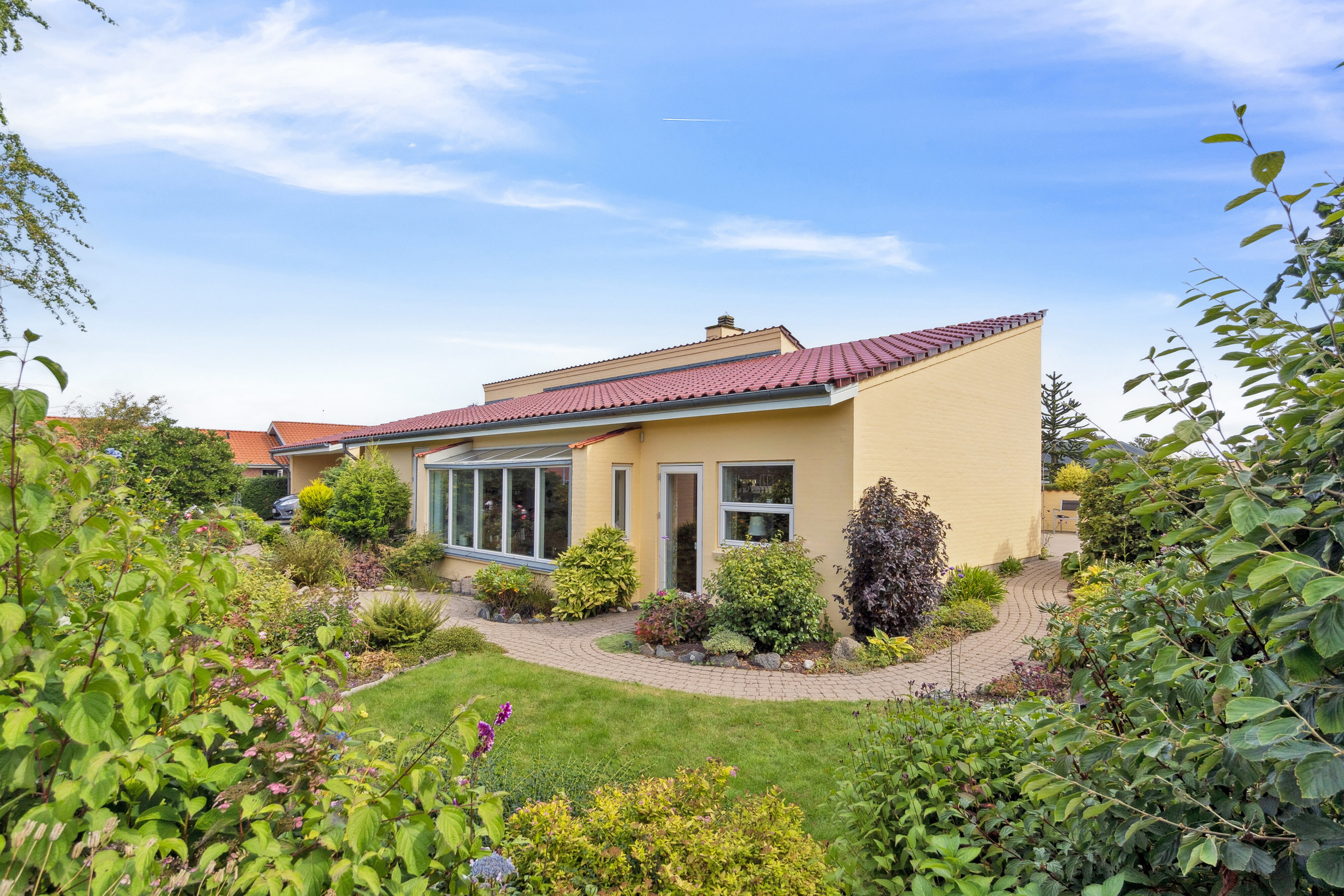 Miniaturebillede 2: set fra haven. Billede af Rørkærvej 73, 8722 Hedensted