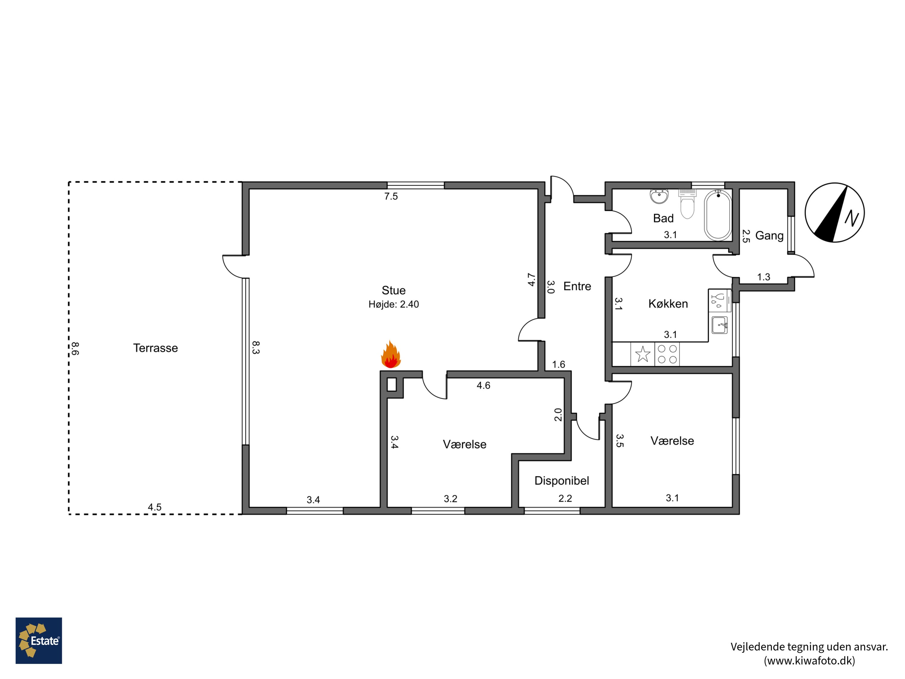 Plantegninger billede af Mageltving Møllevej 21, 4943 Torrig L