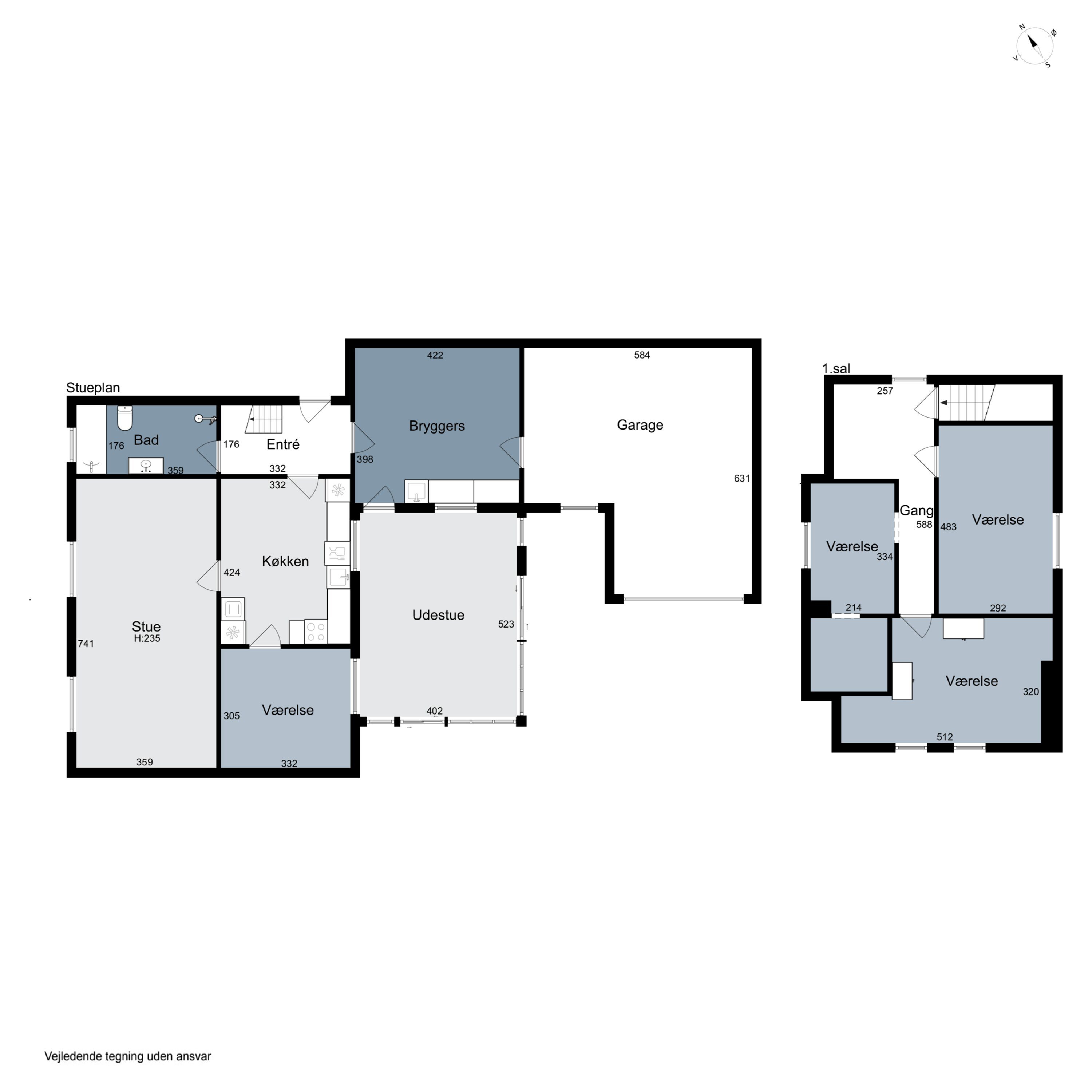 Plantegninger billede af Vangsgade 25, 7752 Snedsted